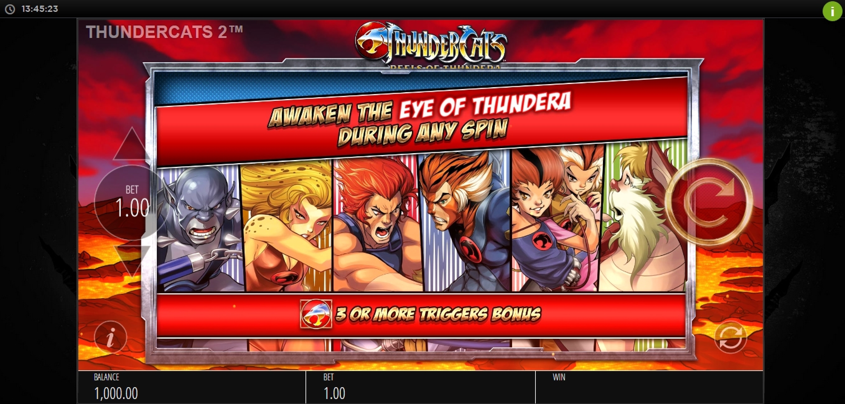 Play Thundercats Reels Of Thundera Free Casino Slot Game by Blueprint Gaming