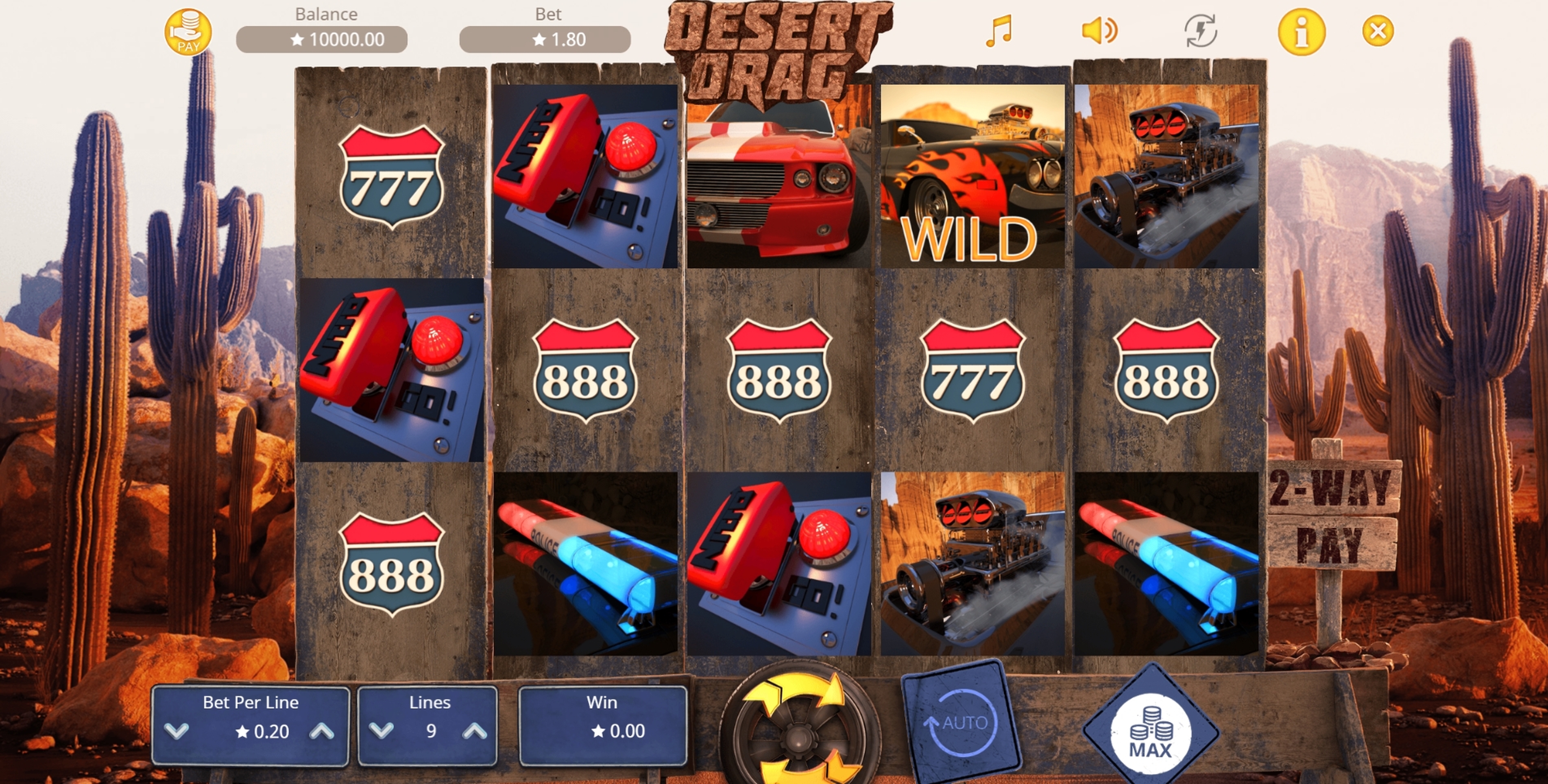 Reels in Desert Drag Slot Game by Booming Games