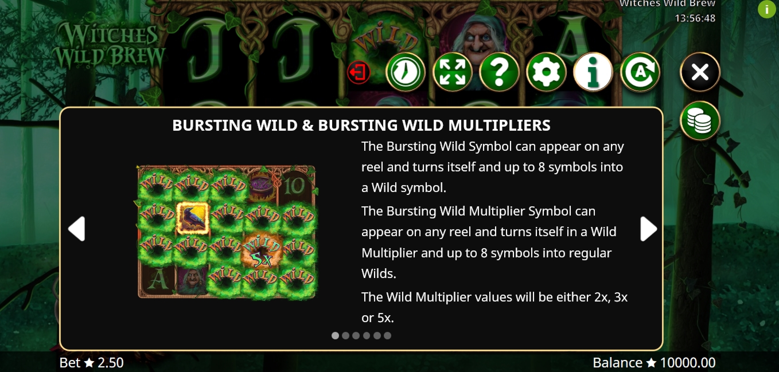 Info of Witches Wild Brew Slot Game by Booming Games