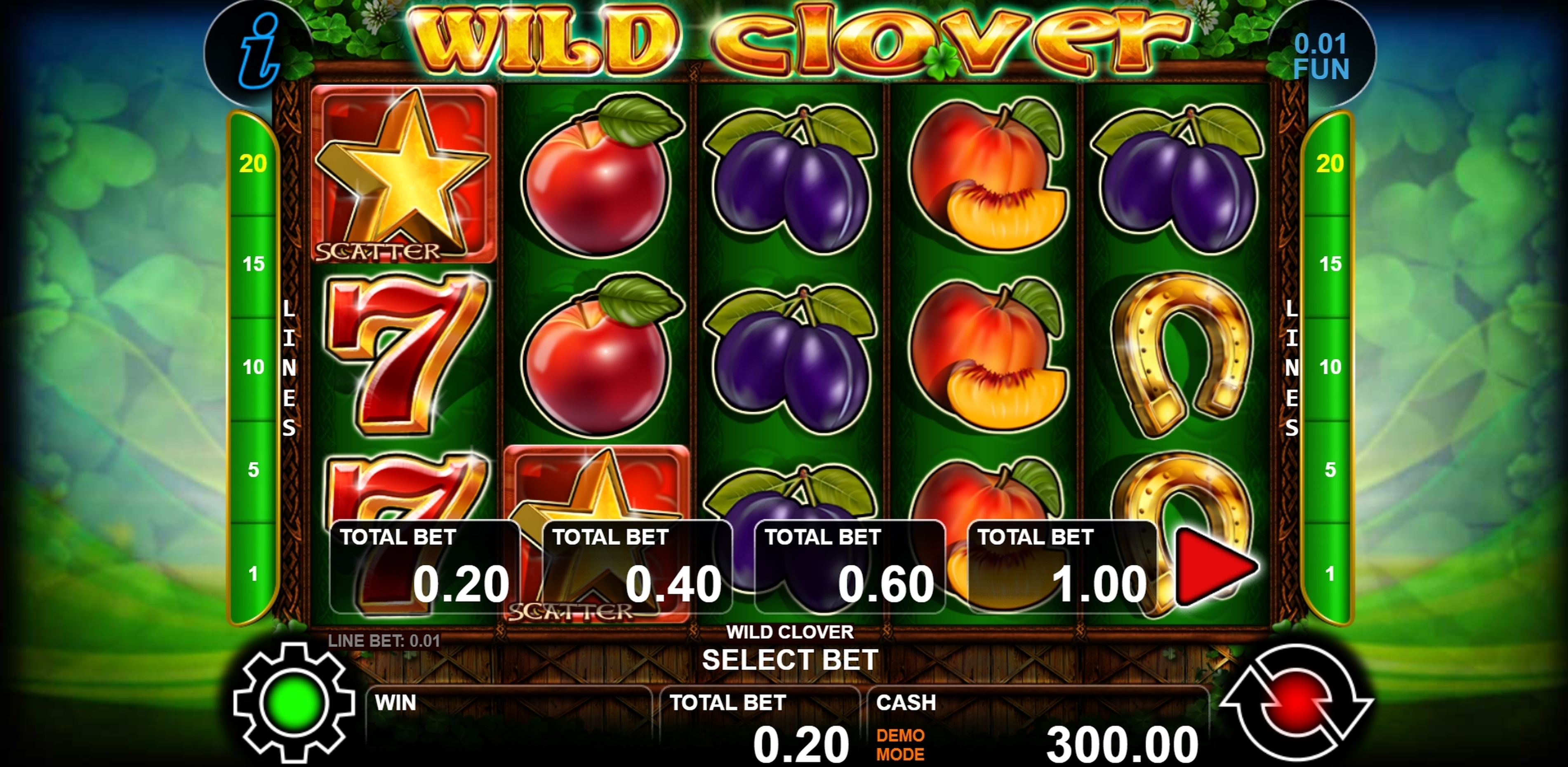 Reels in Wild Clover Slot Game by casino technology