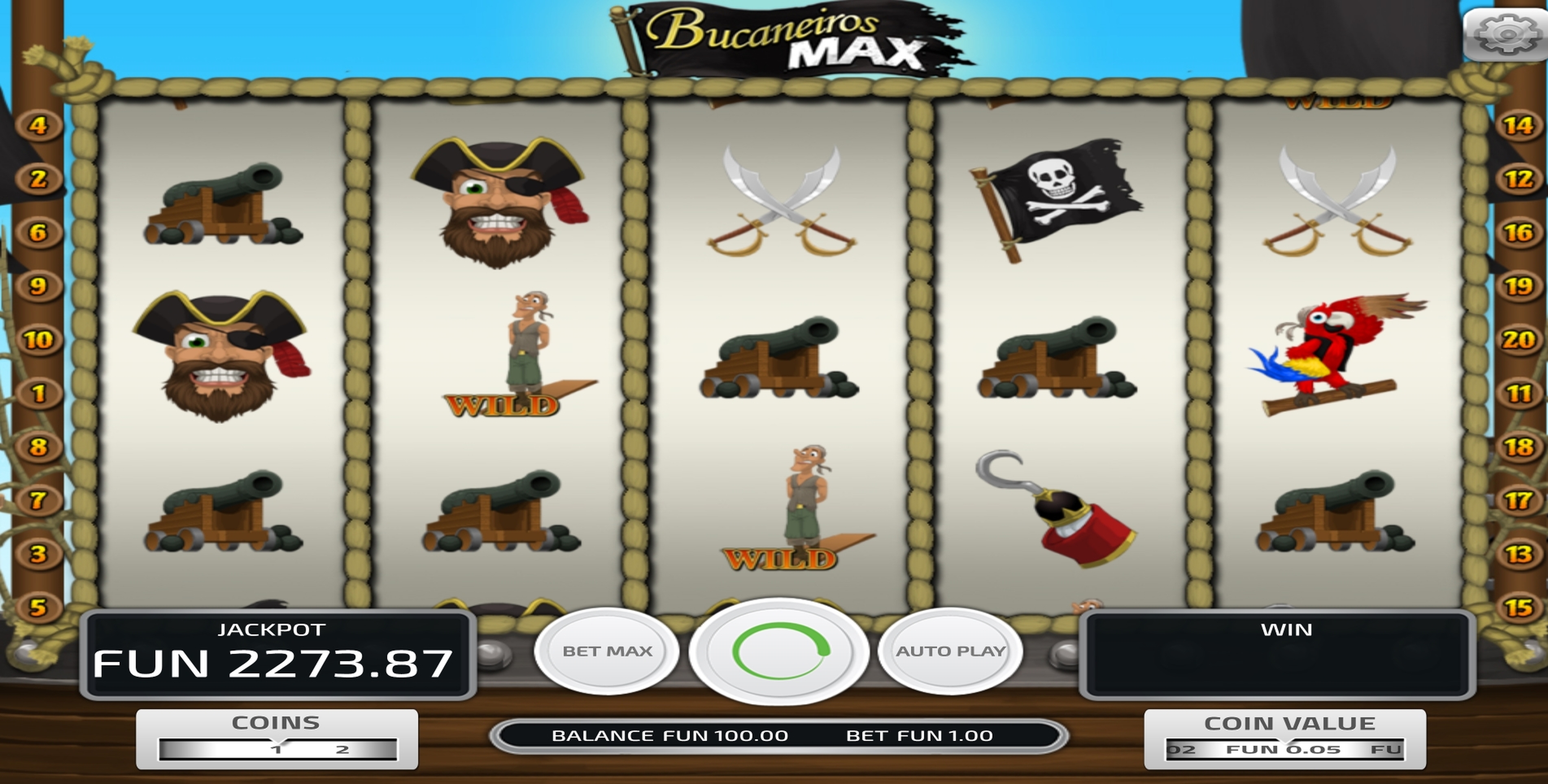 Reels in Bucanieros Max Slot Game by Concept Gaming
