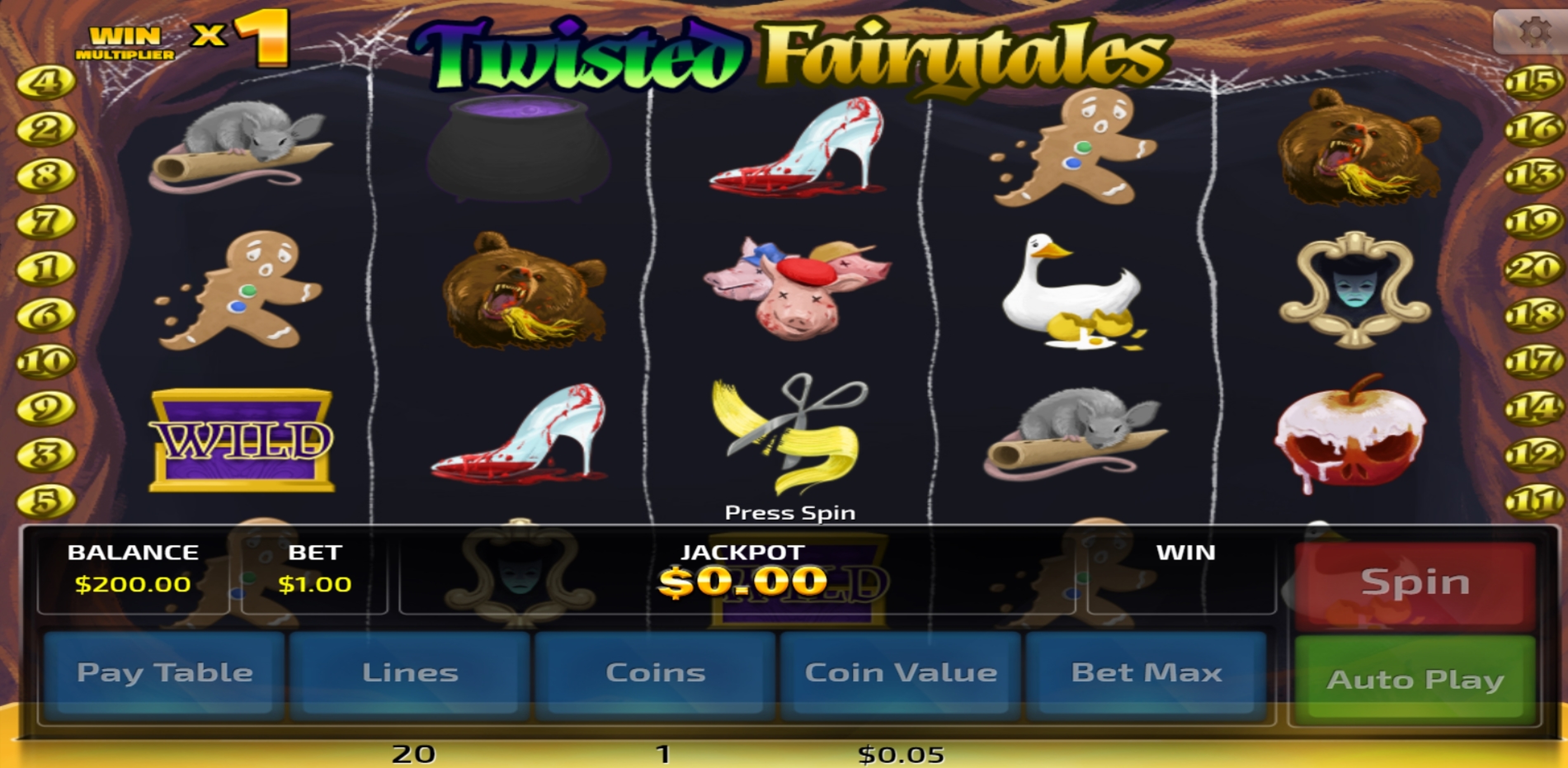 Reels in Twisted Fairytales Slot Game by Concept Gaming