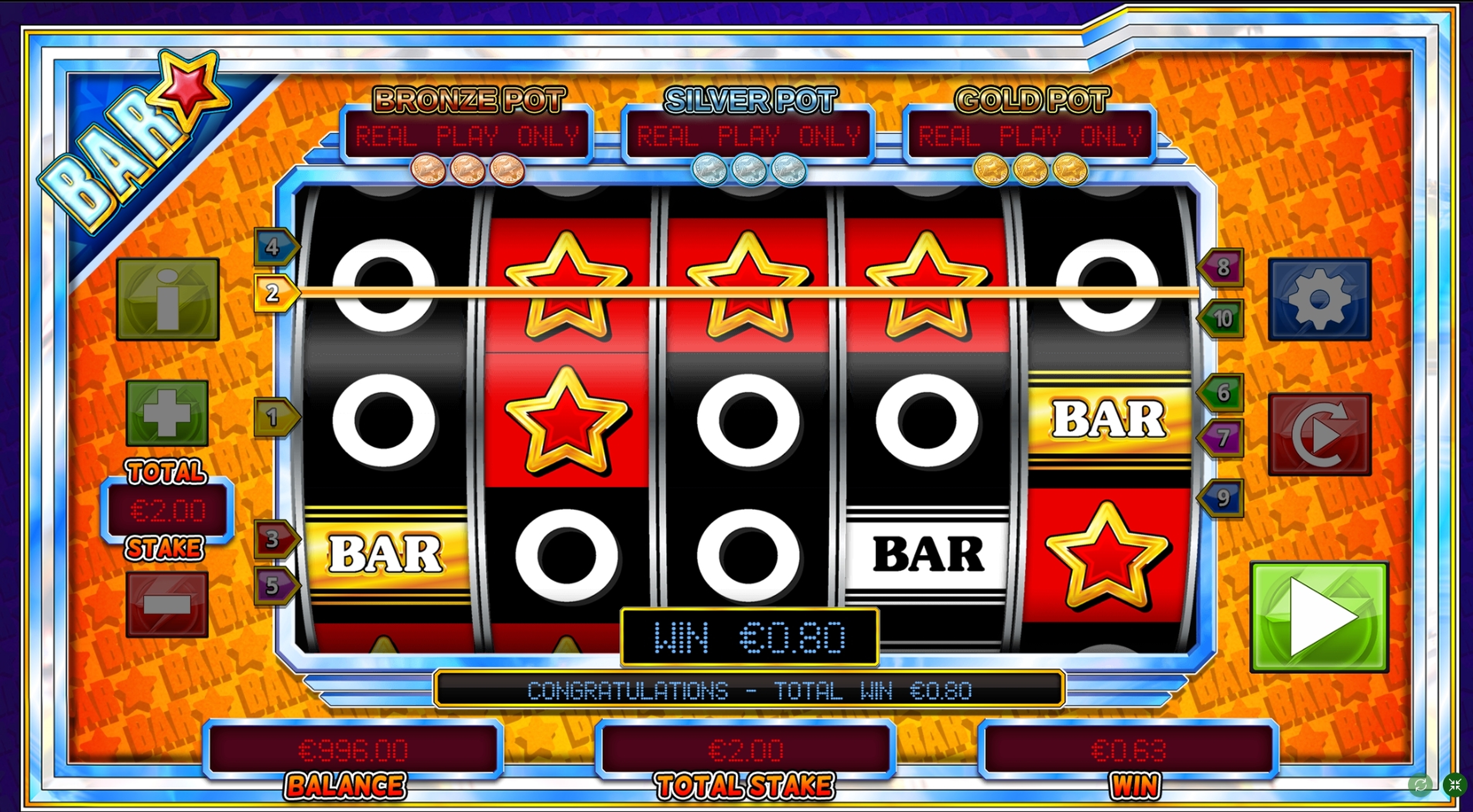 Win Money in Bar Star Free Slot Game by CORE Gaming