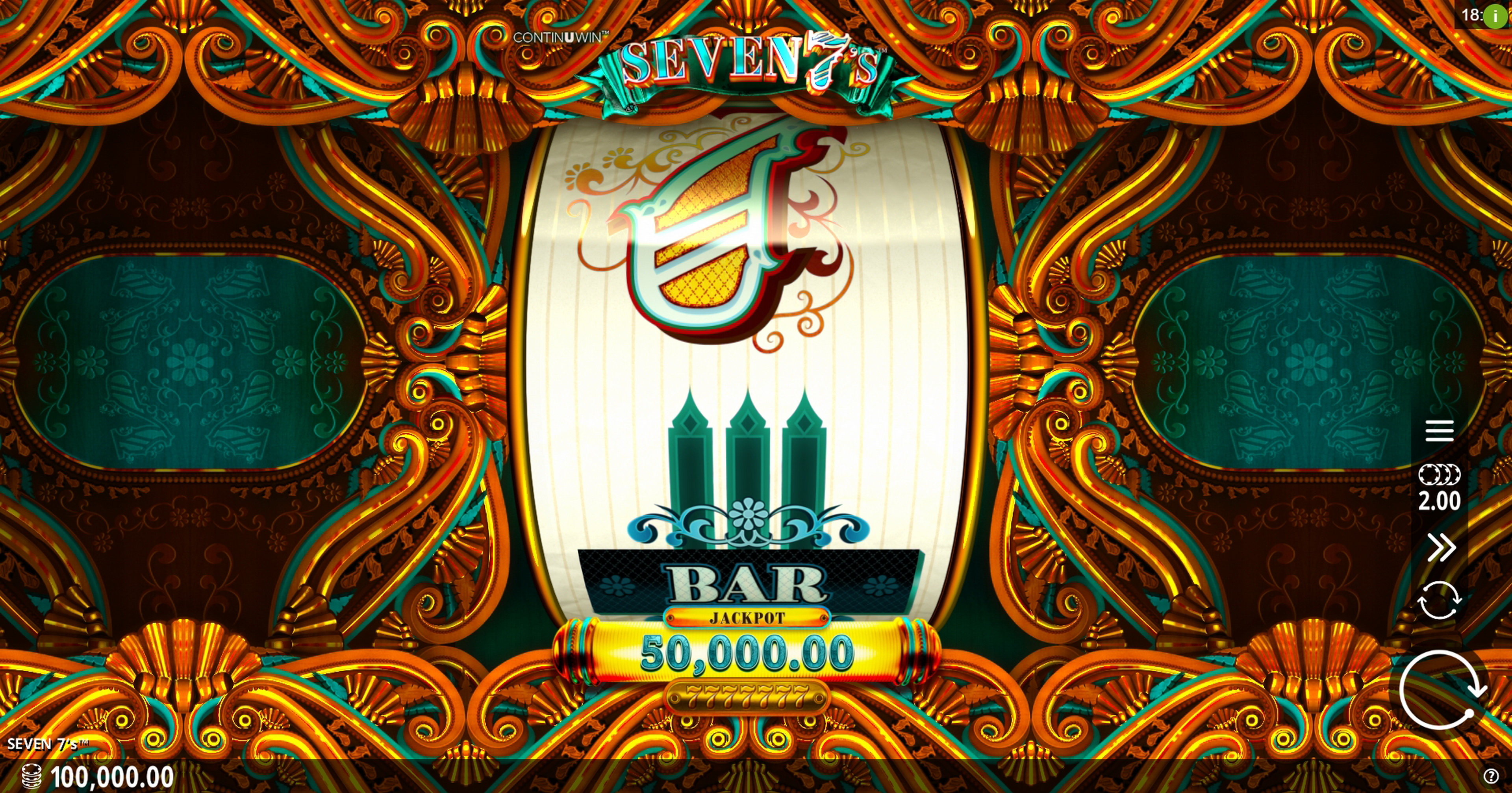 Reels in Seven 7's Slot Game by Crazy Tooth Studio