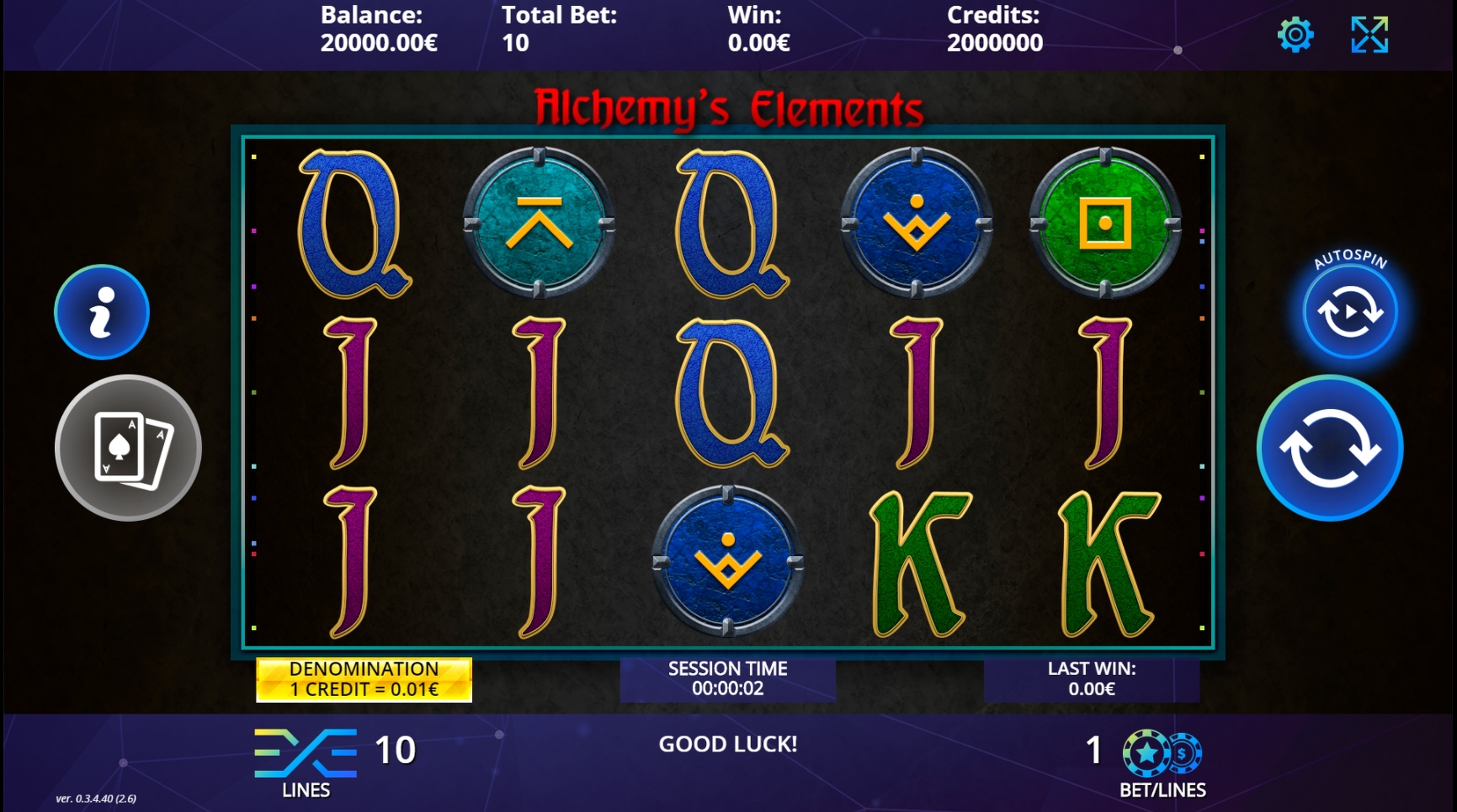 Reels in Alchemy's Elements Slot Game by DLV