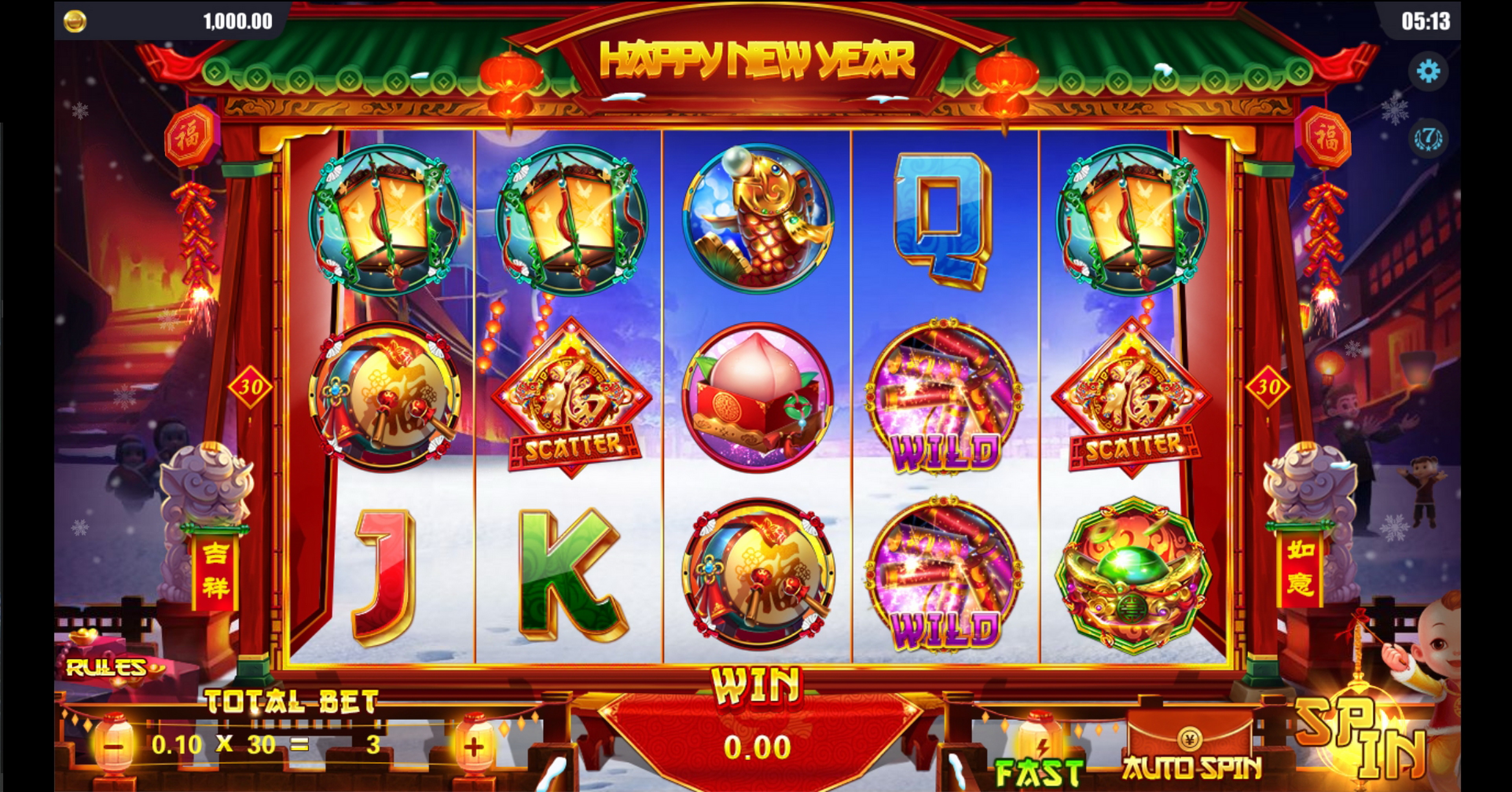 Reels in Big Red Slot Game by Dreamtech Gaming