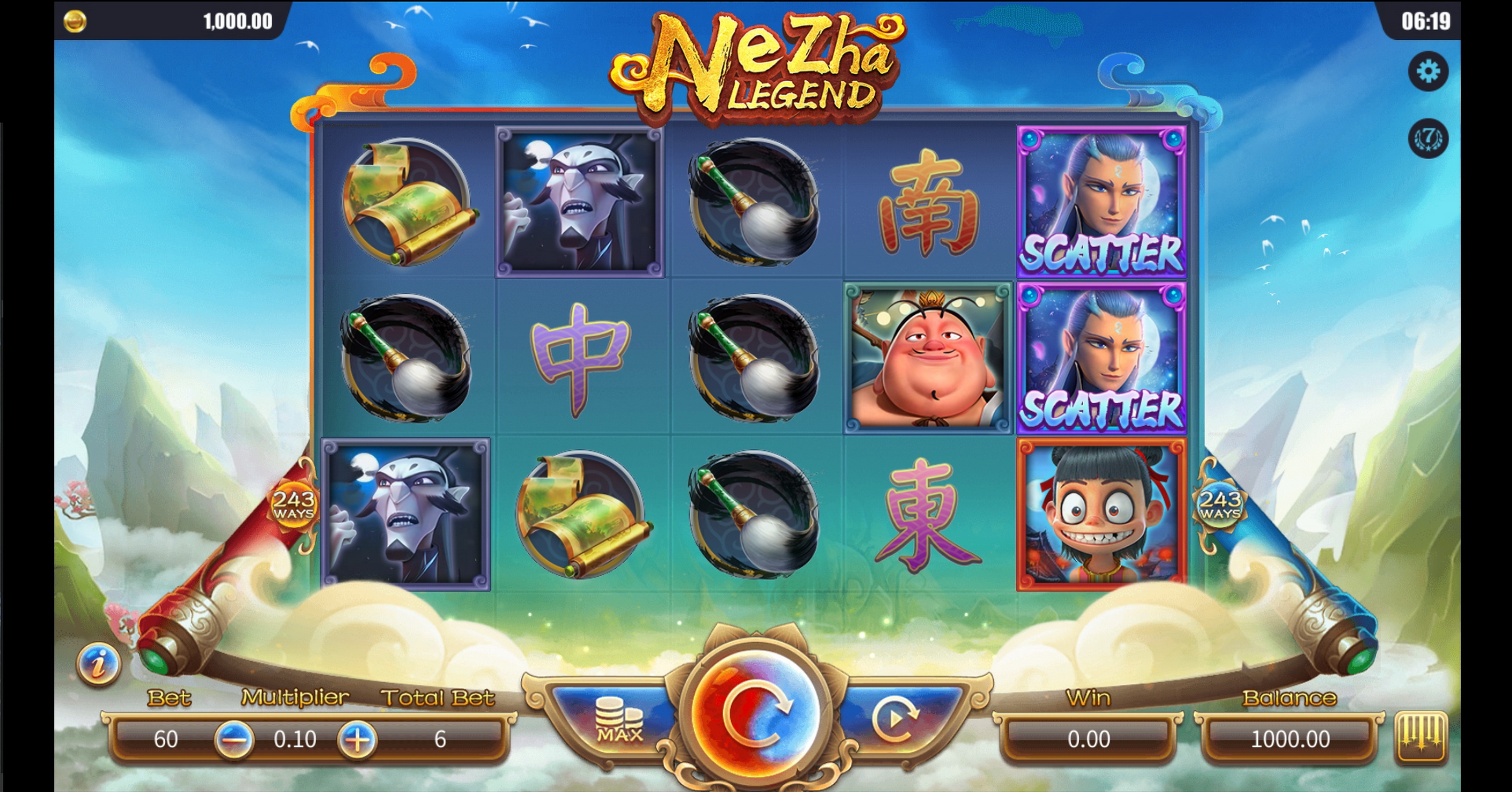 Reels in NeZha Legend Slot Game by Dreamtech Gaming
