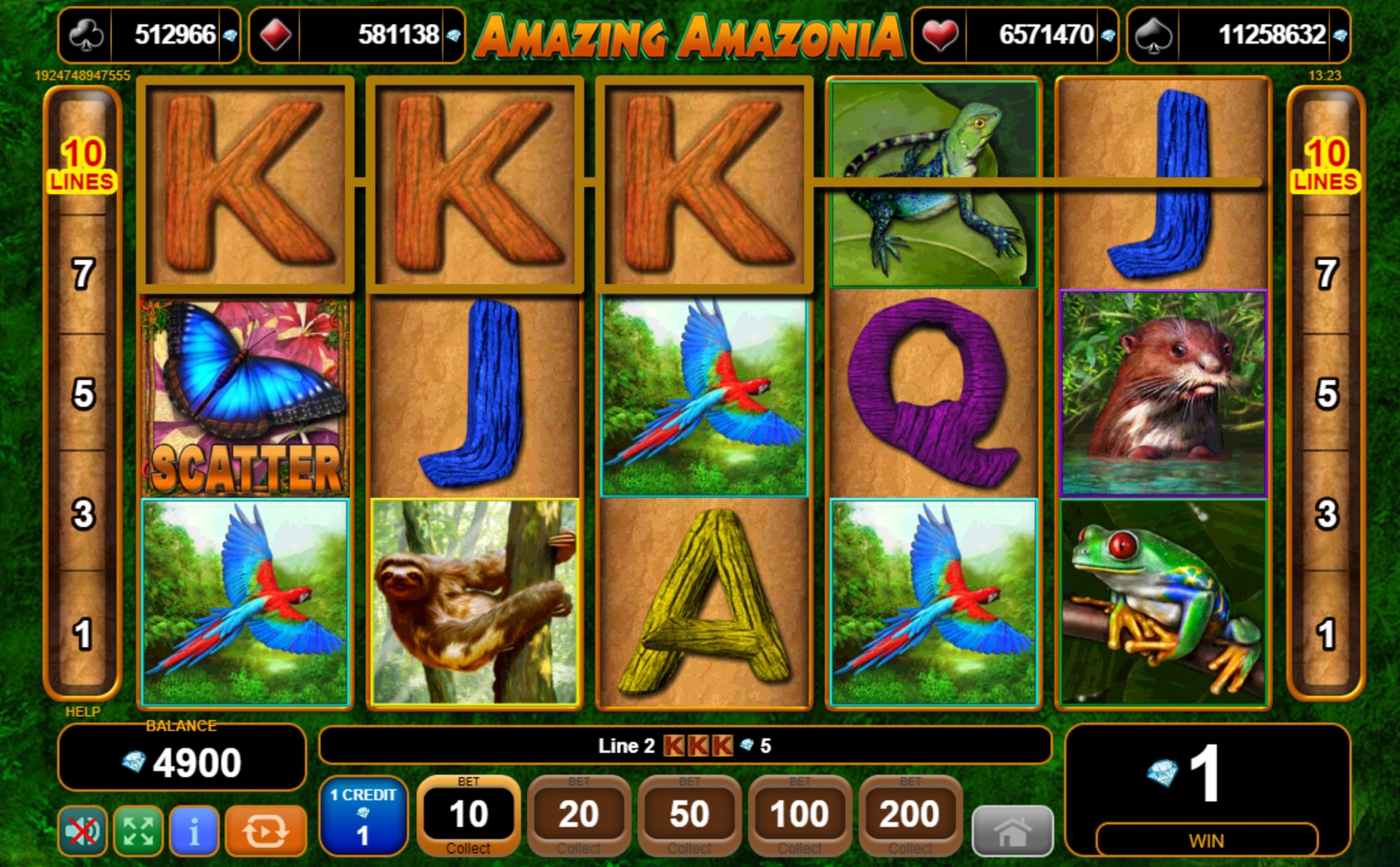 Win Money in Amazing Amazonia Free Slot Game by EGT
