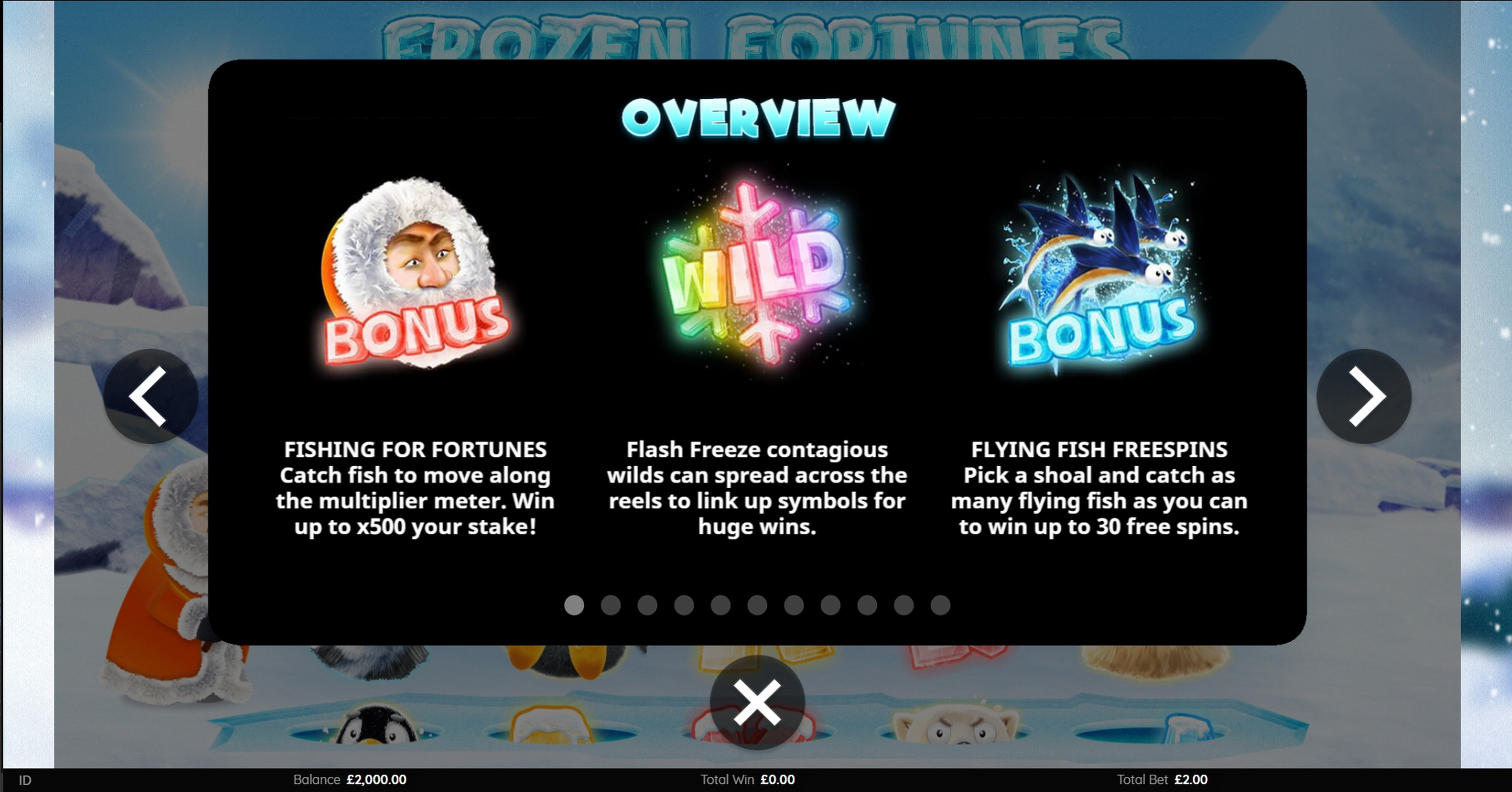 Info of Frozen Fortunes Slot Game by Endemol Games