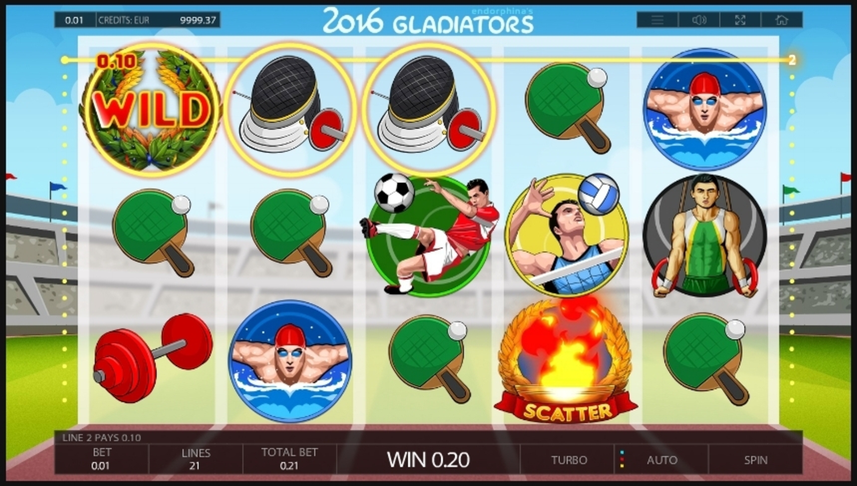 Win Money in 2016 Gladiators Free Slot Game by Endorphina