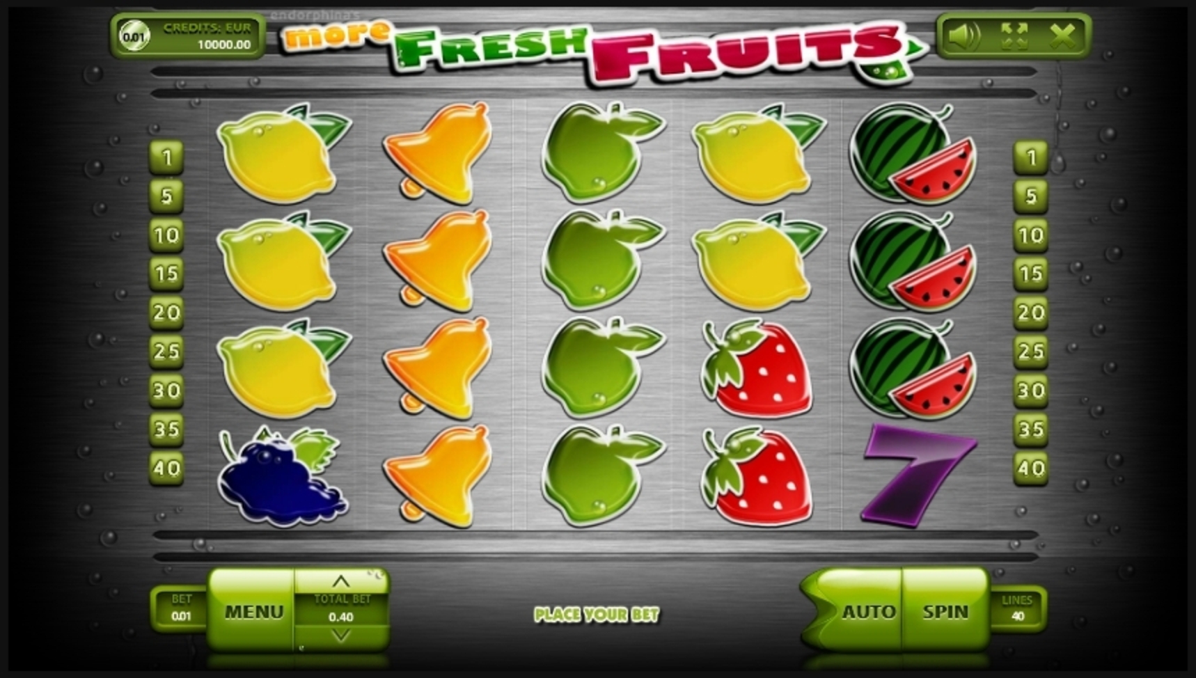 Reels in More Fresh Fruits Slot Game by Endorphina