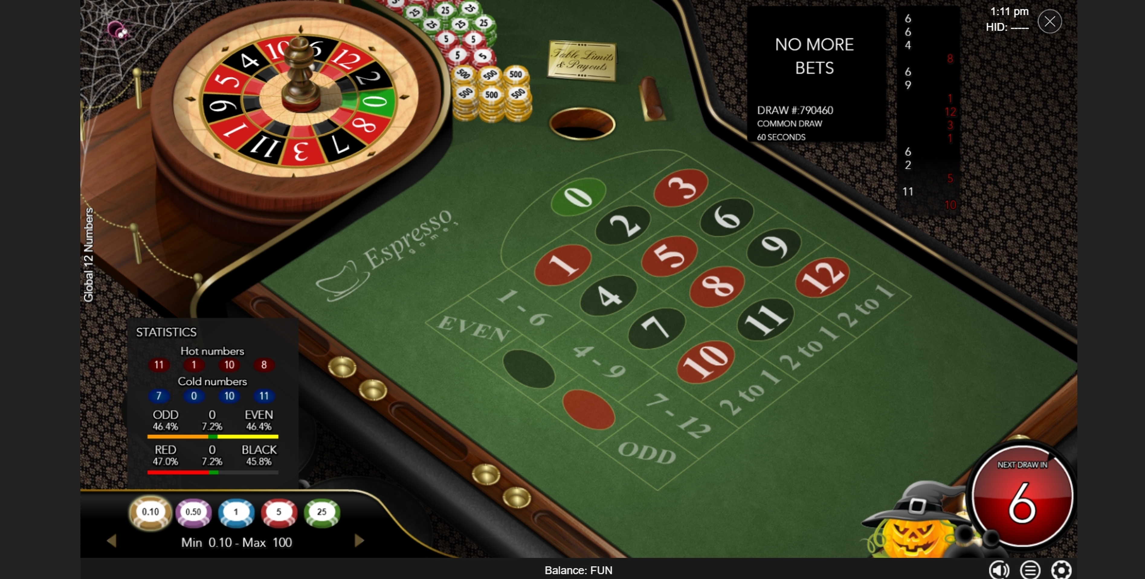 Reels in Global 12 Numbers Slot Game by Espresso Games
