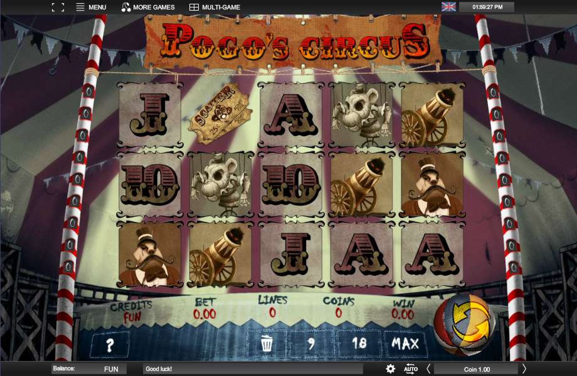 The Pogo's Circus Online Slot Demo Game by Espresso Games