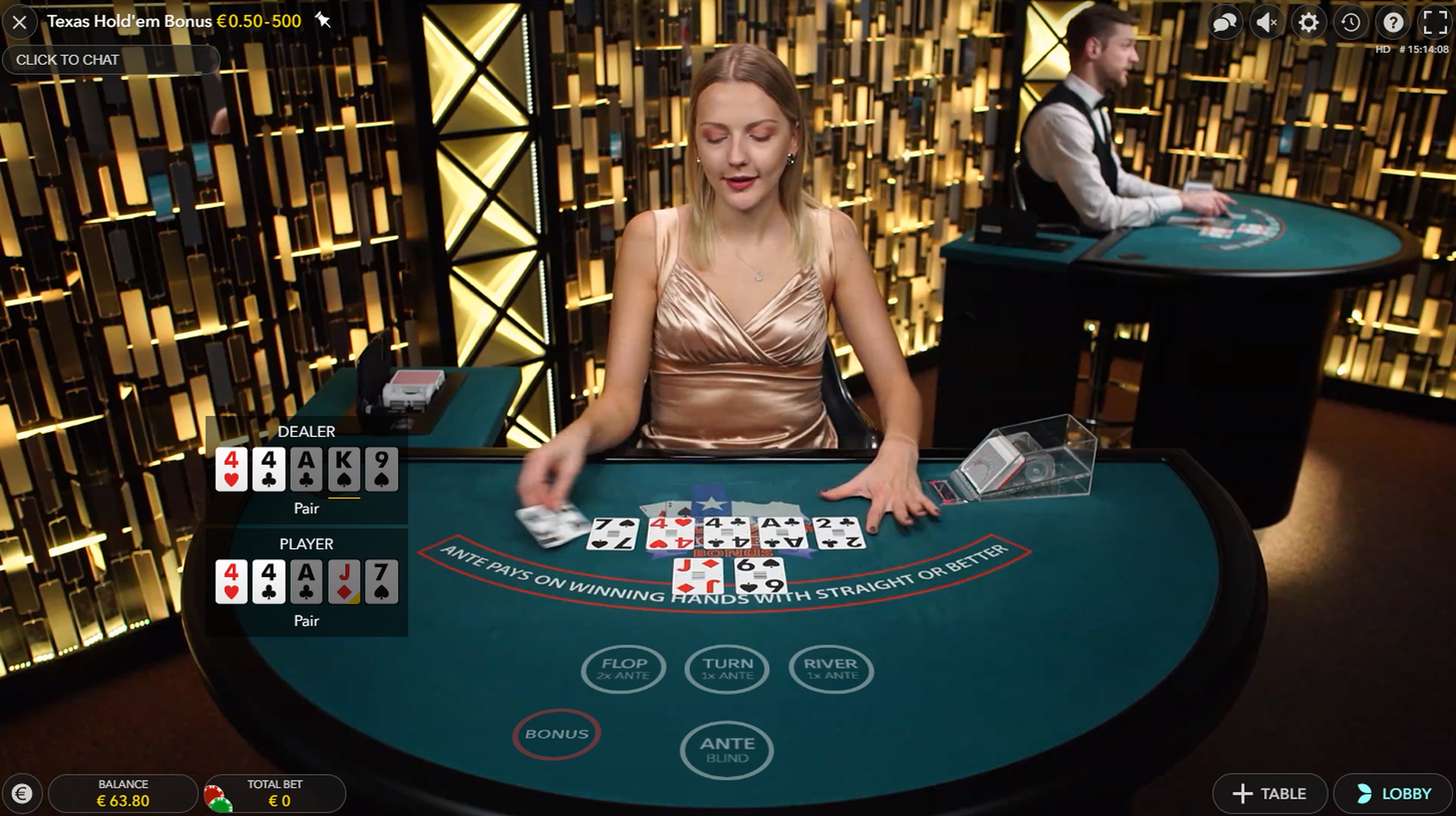 The Ultimate Texas Hold'em (Evolution Gaming) Online Slot Demo Game by Evolution Gaming