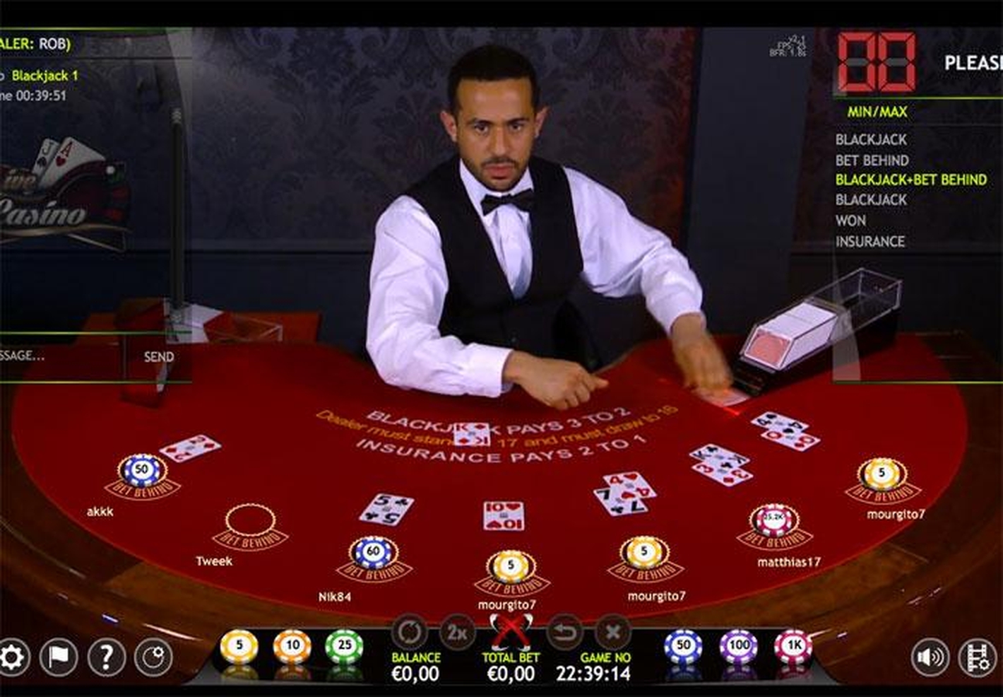 The Blackjack 2 Live Casino (Extreme Gaming) Online Slot Demo Game by Extreme Live Gaming