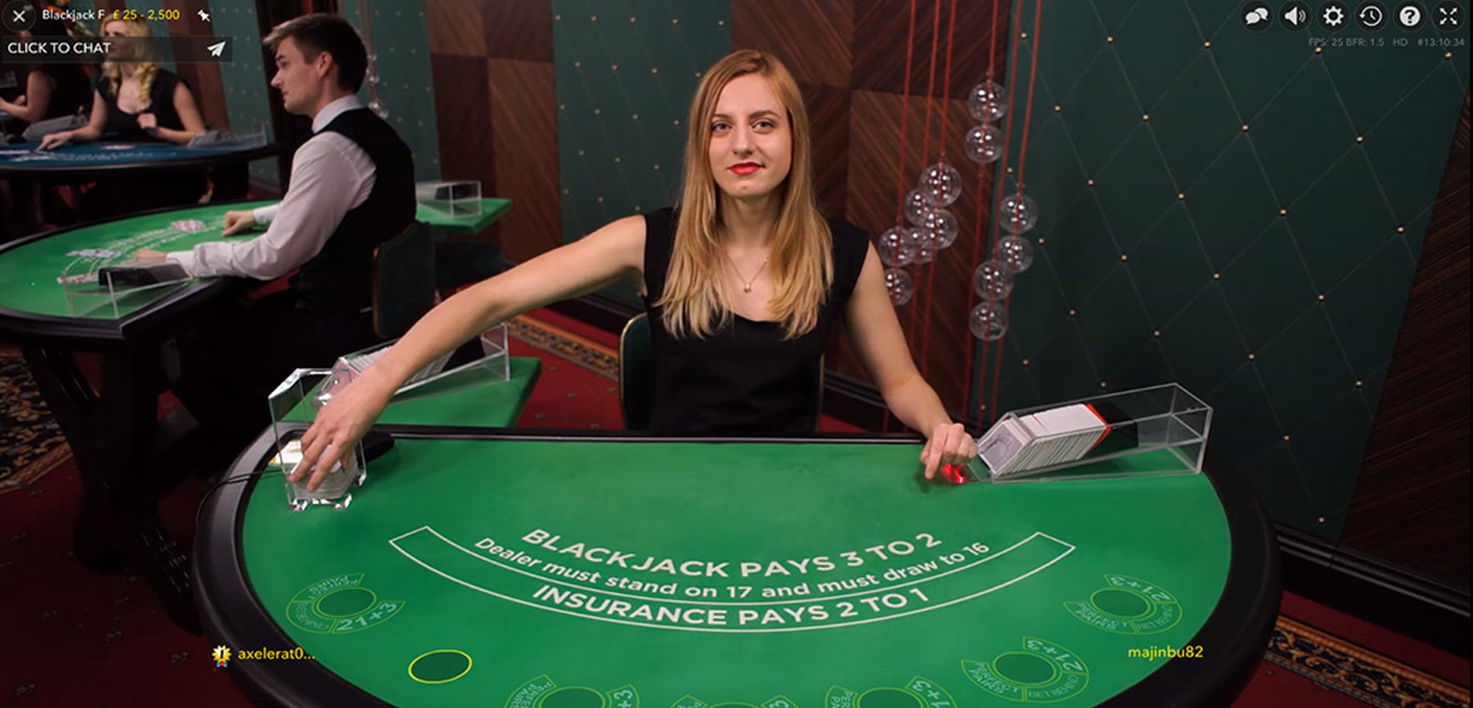 The Blackjack 3 Live Casino (Extreme Gaming) Online Slot Demo Game by Extreme Live Gaming
