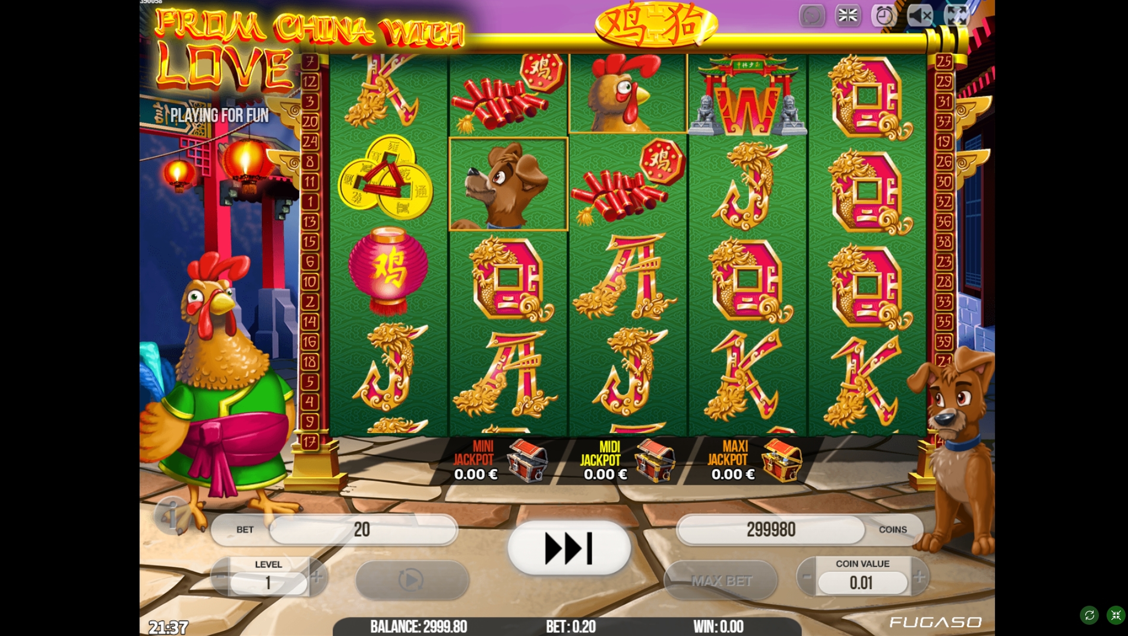 Reels in From China With Love Slot Game by Fugaso