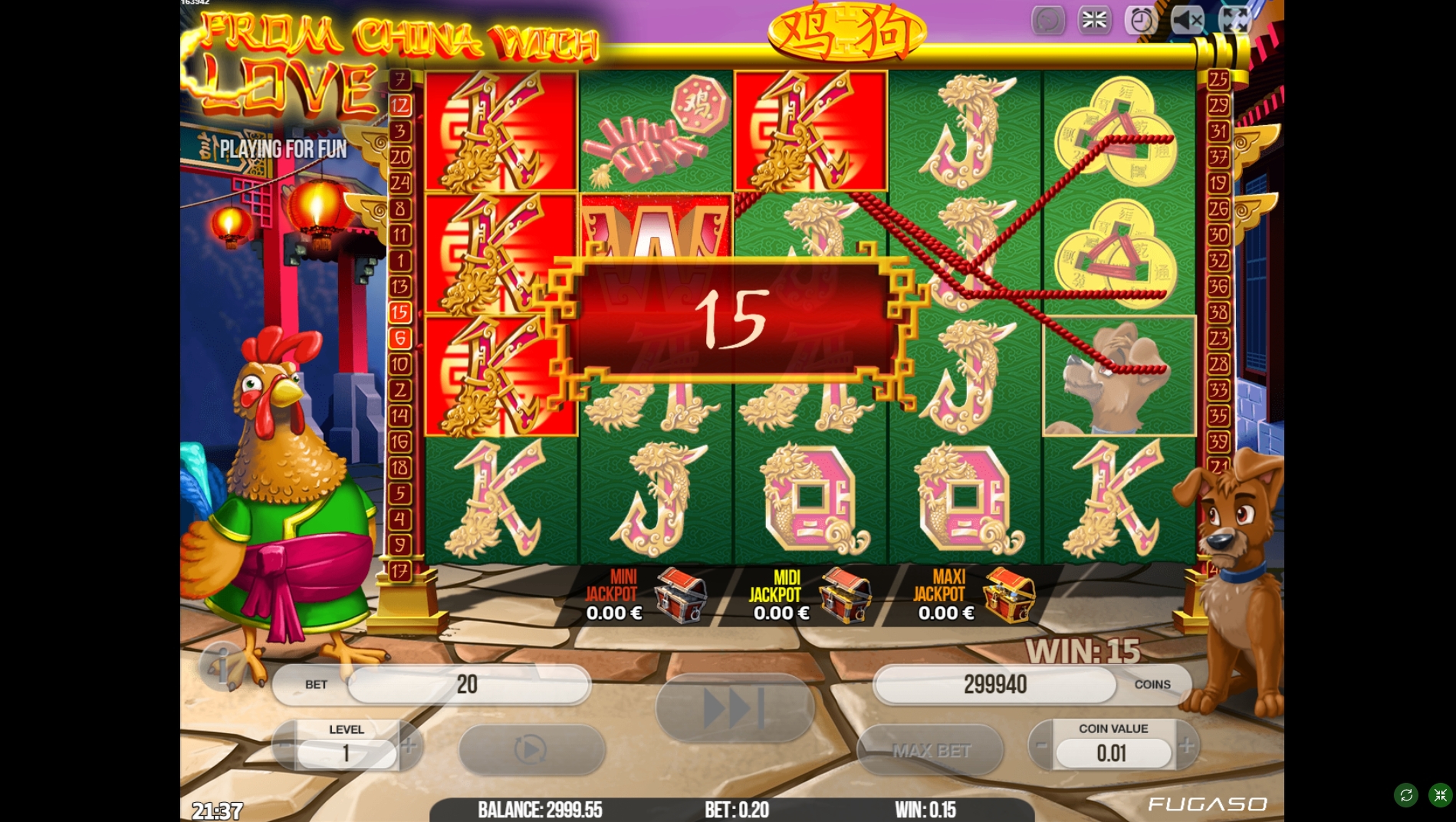 Win Money in From China With Love Free Slot Game by Fugaso