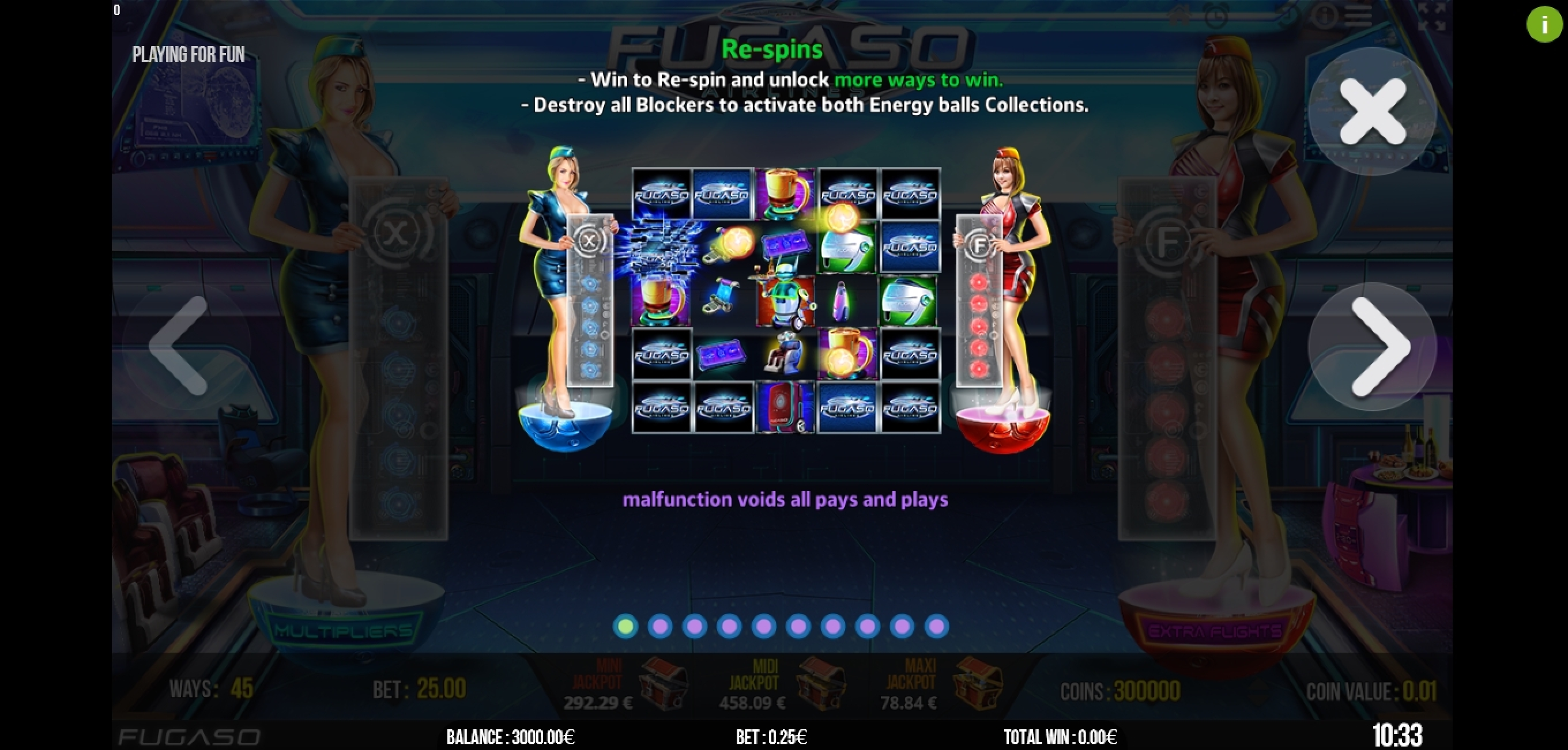 Info of Fugaso Airlines Slot Game by Fugaso