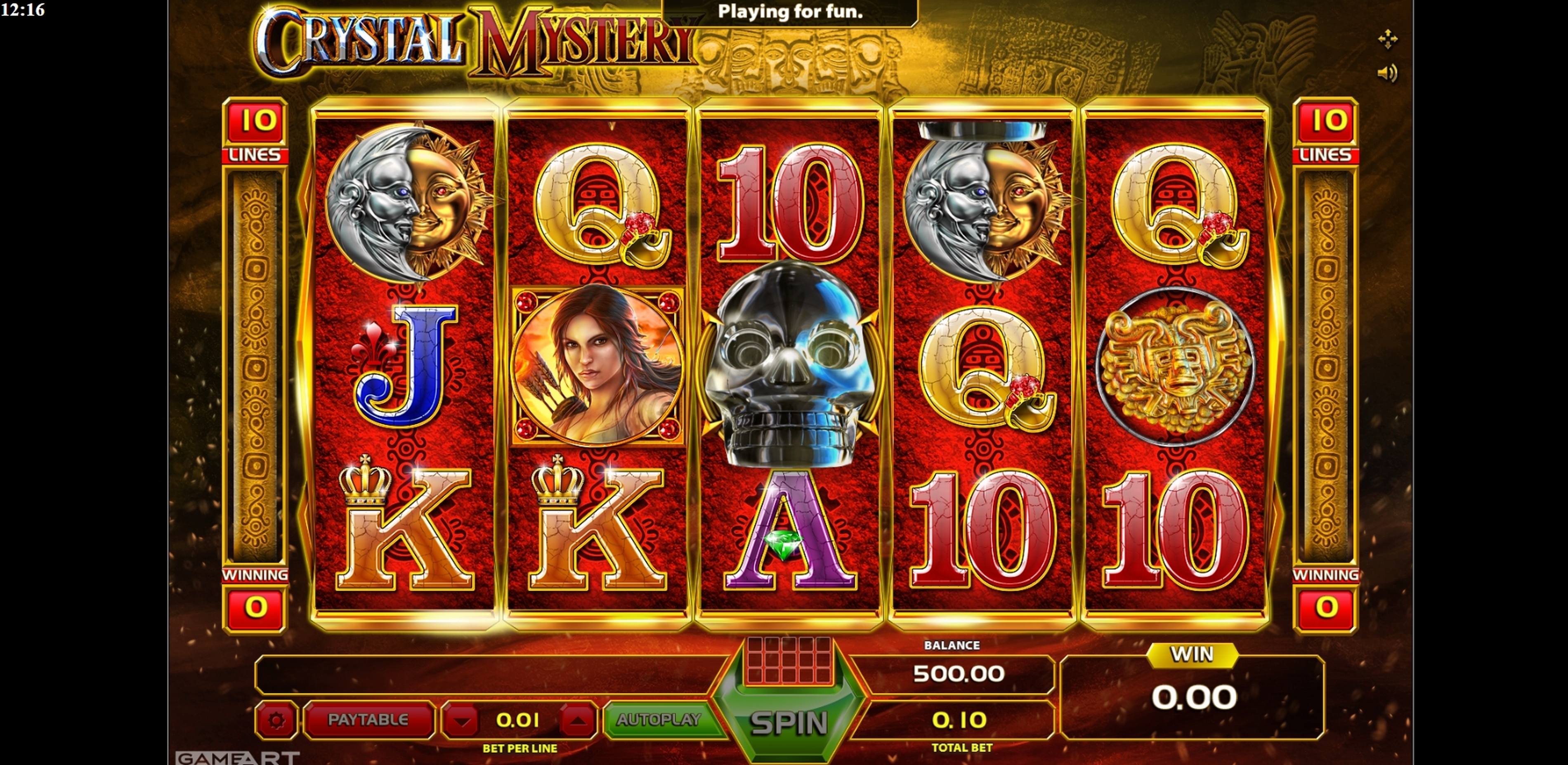 Reels in Crystal Mystery Slot Game by GameArt
