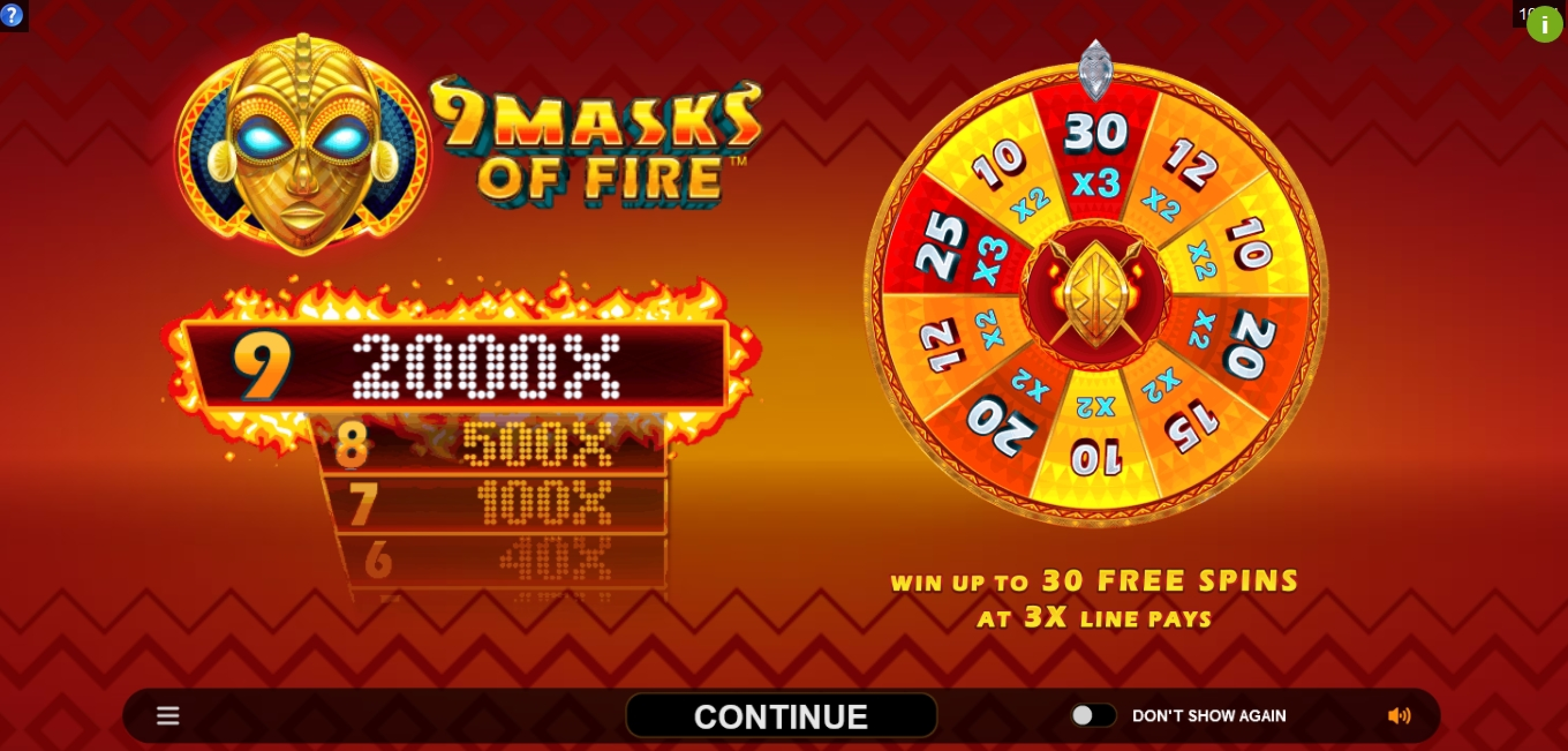 Play 9 Masks Of Fire Free Casino Slot Game by Gameburger Studios