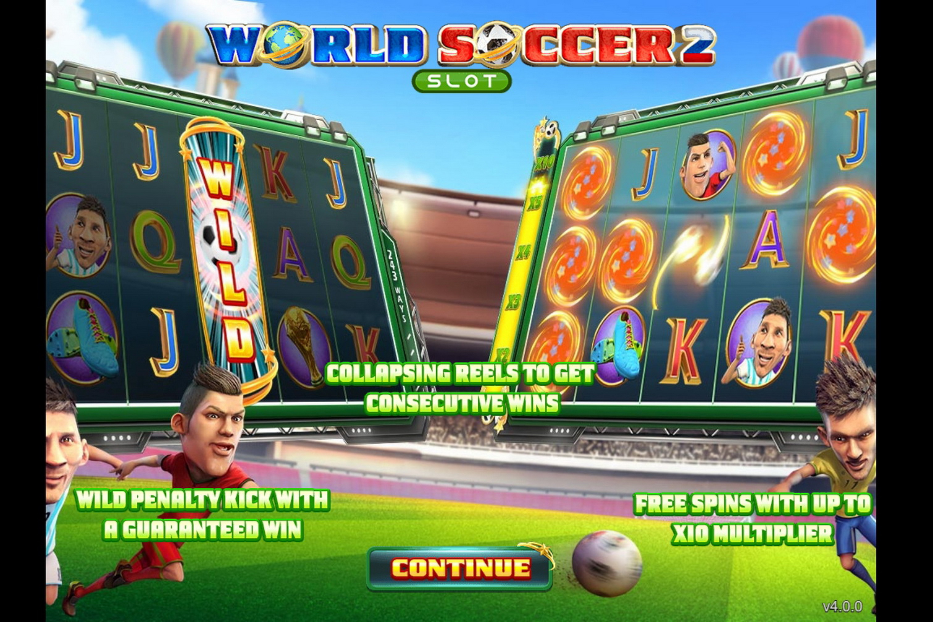 Play World Soccer Slot 2 Free Casino Slot Game by Gameplay Interactive