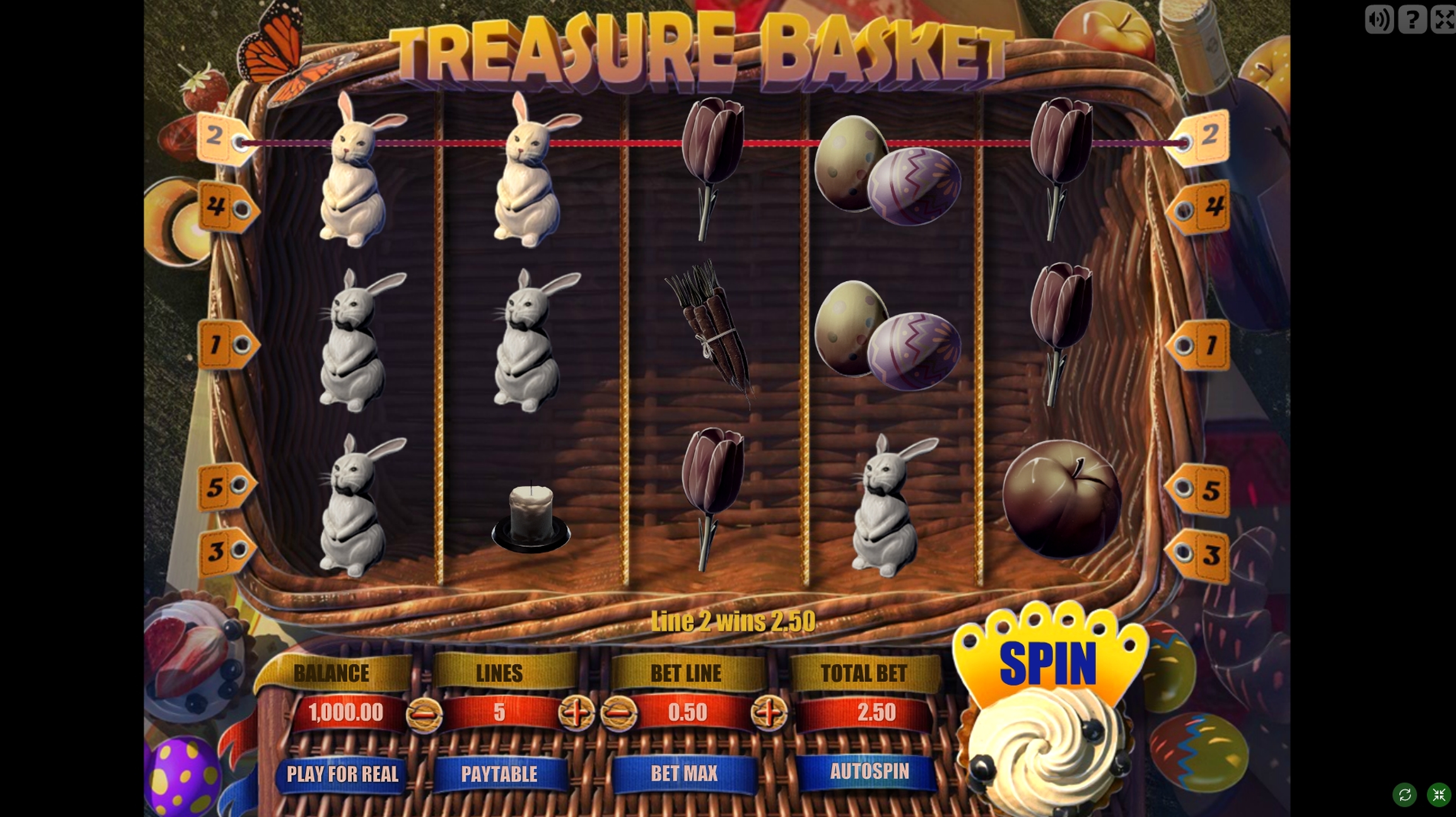 Win Money in Treasure Basket Free Slot Game by Gamescale Software