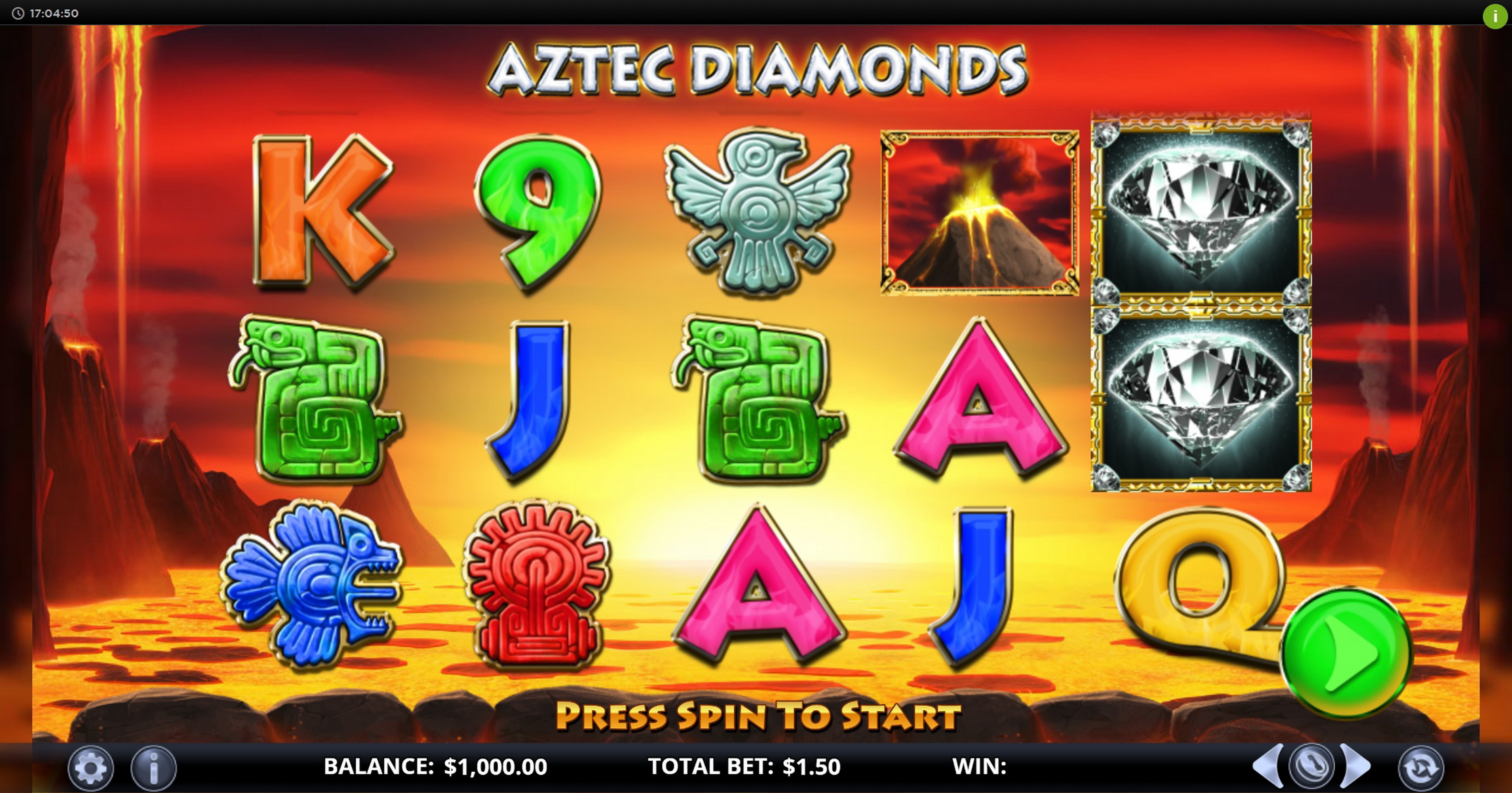 Reels in Aztec Diamonds Slot Game by Games Lab
