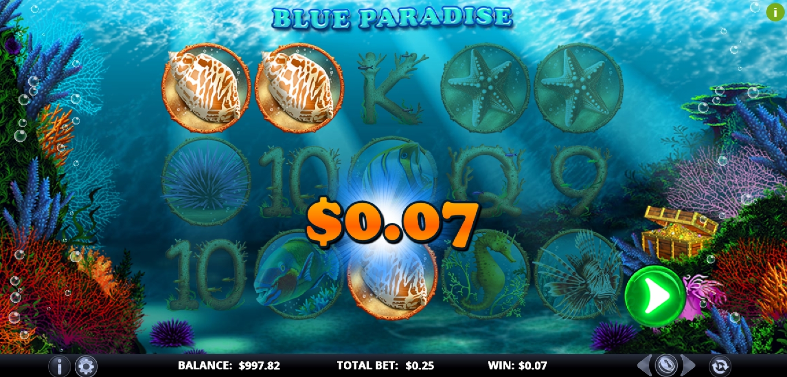 Win Money in Blue Paradise Free Slot Game by Games Lab
