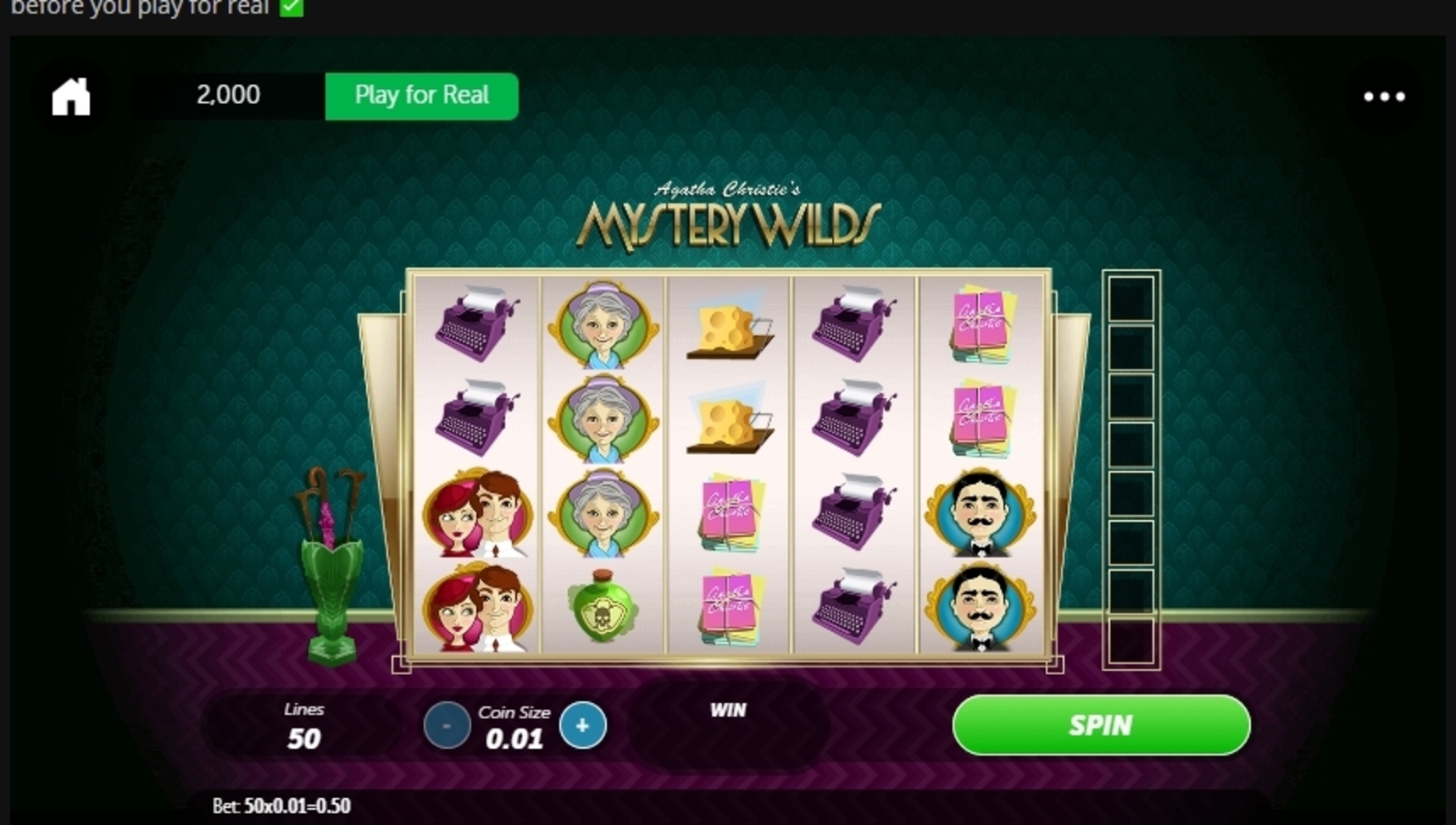 Reels in Agatha Christie's Mystery Wilds Slot Game by Gamesys