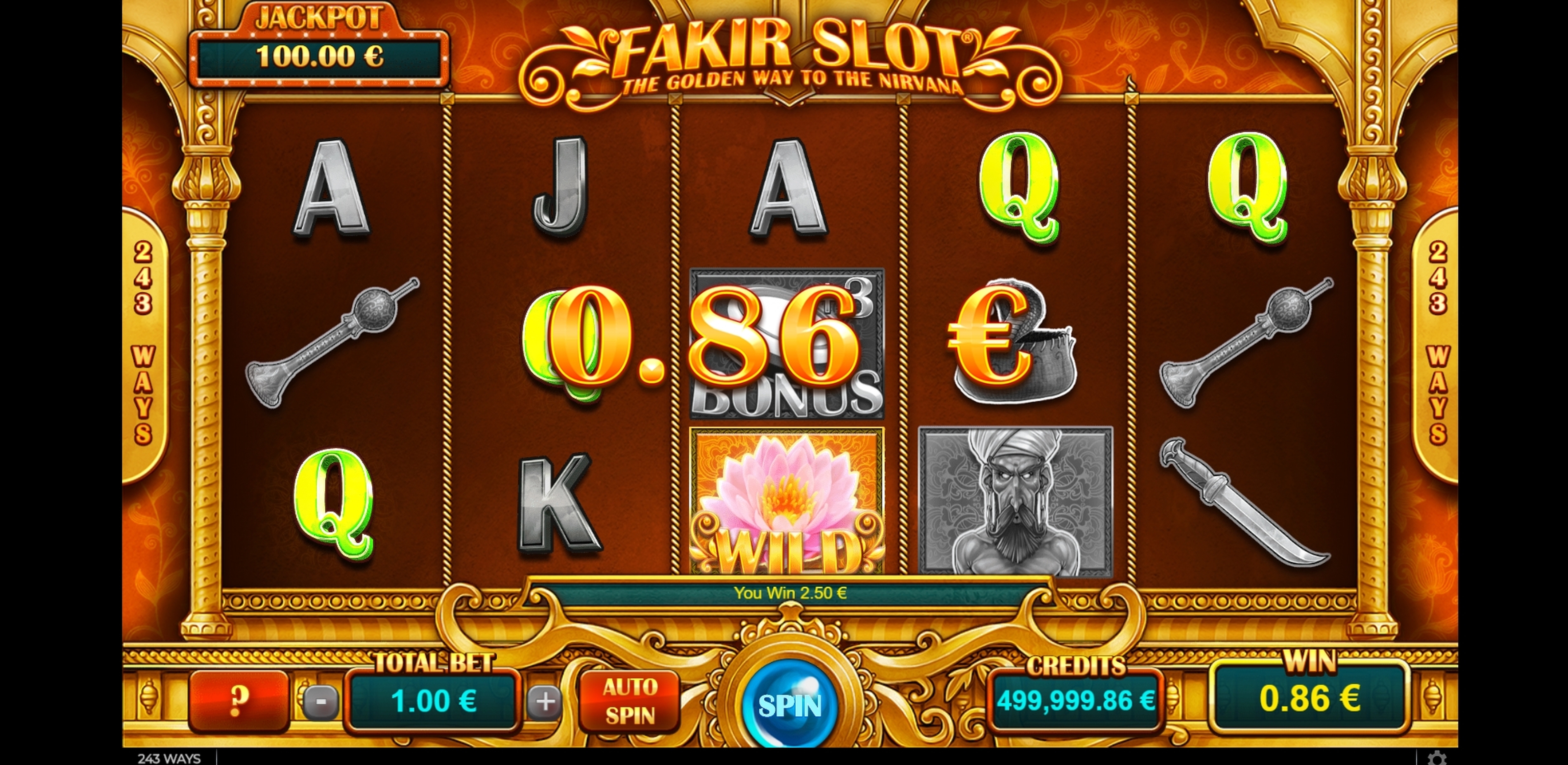 Win Money in Fakir Slot Free Slot Game by GAMING1