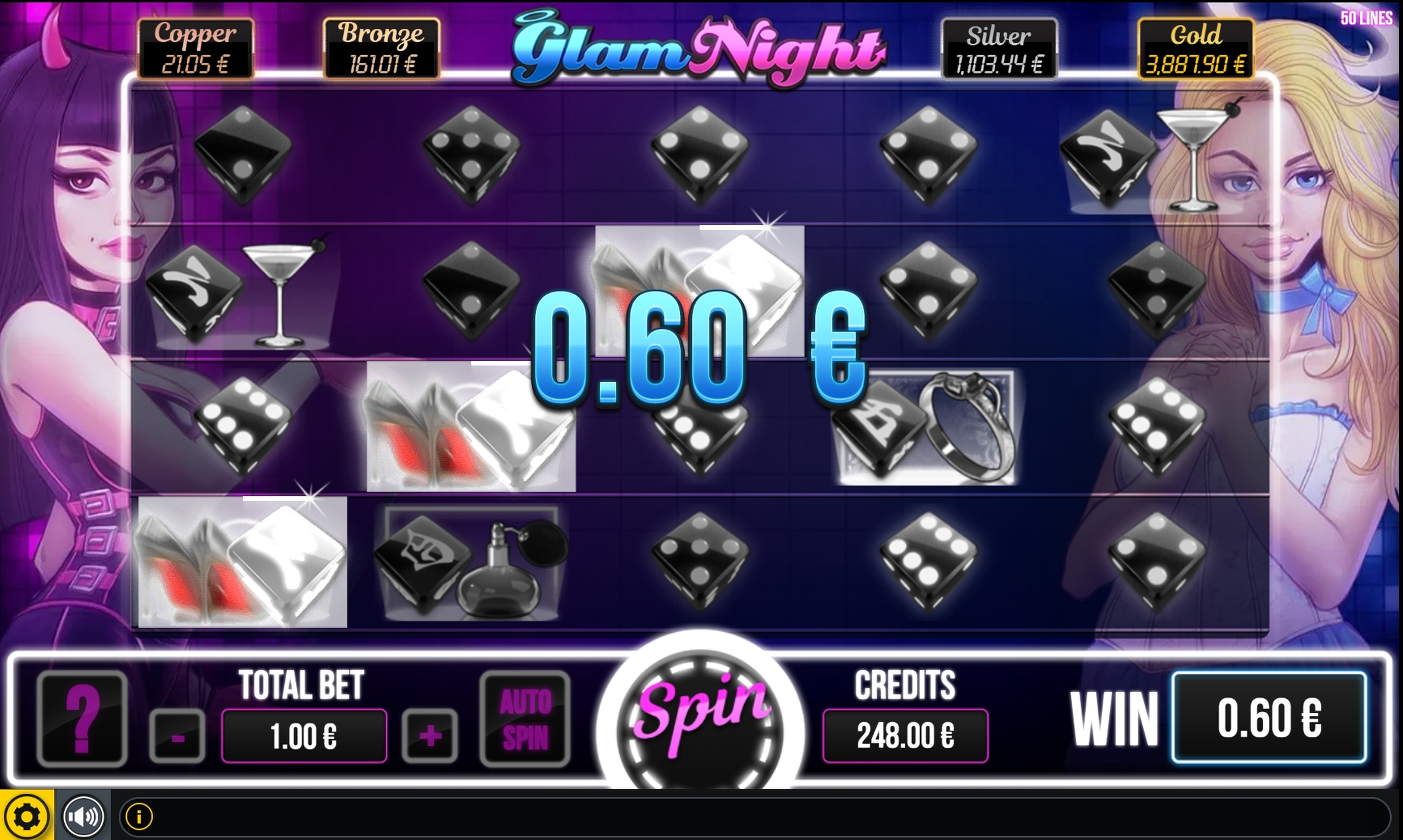 Win Money in Glam Night Free Slot Game by GAMING1