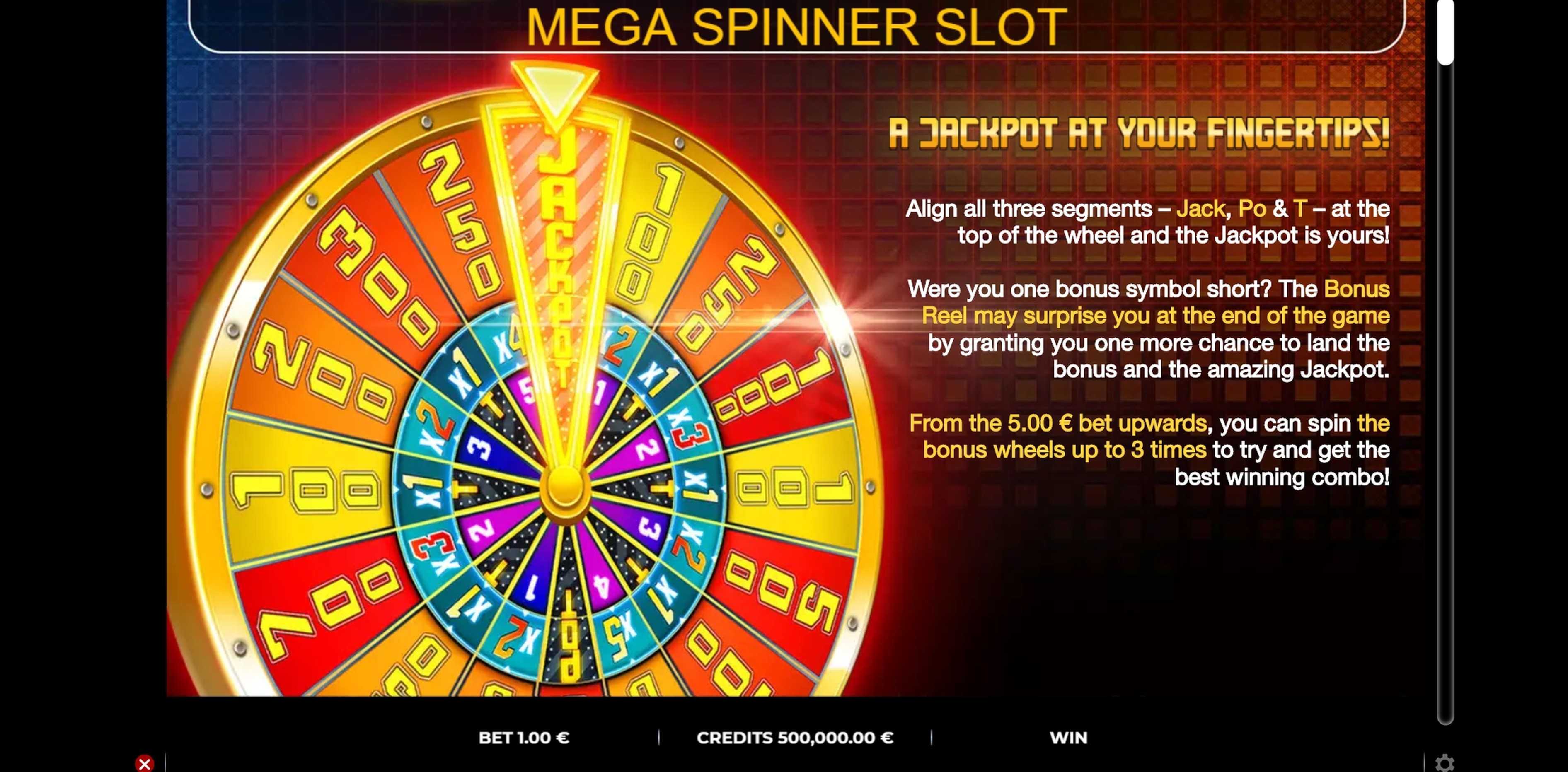 Info of Mega Spinner Slot Slot Game by GAMING1