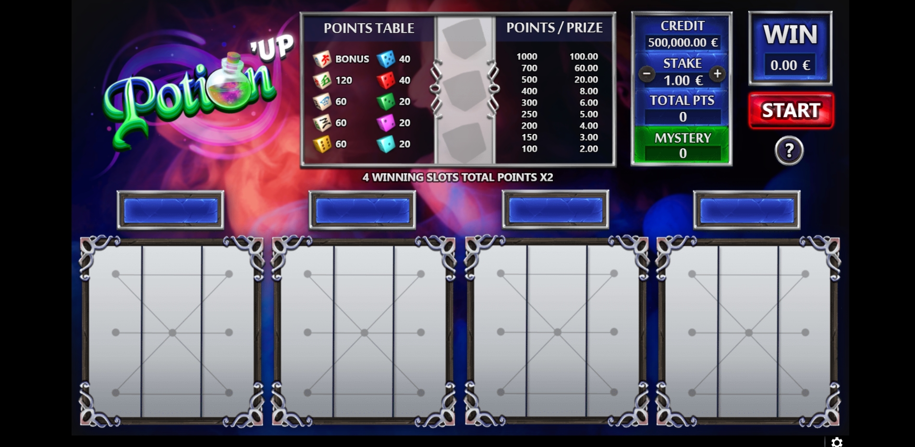 Reels in Potion UP Slot Game by GAMING1