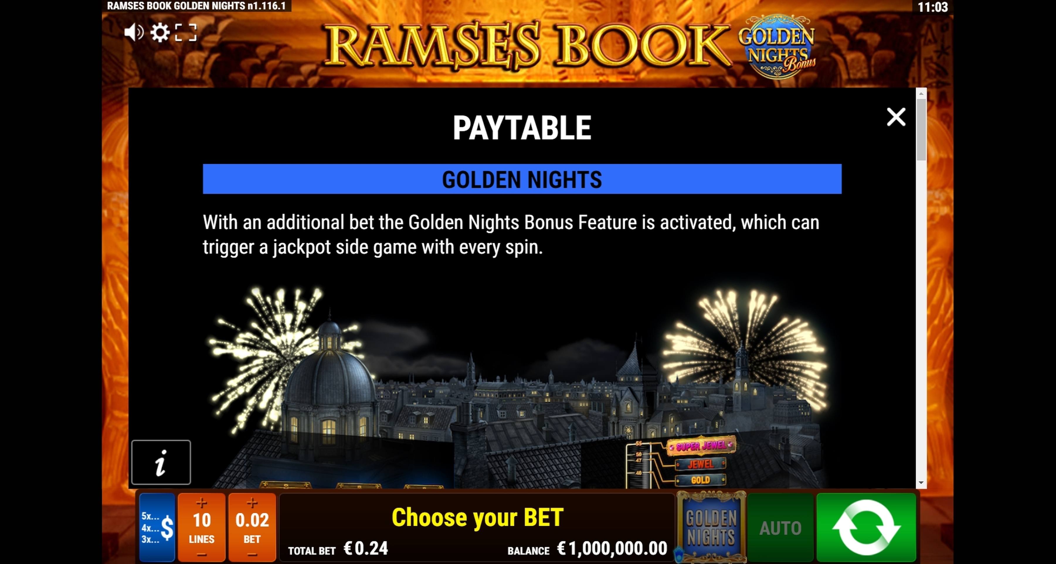 Info of Ramses Book GDN Slot Game by Gamomat