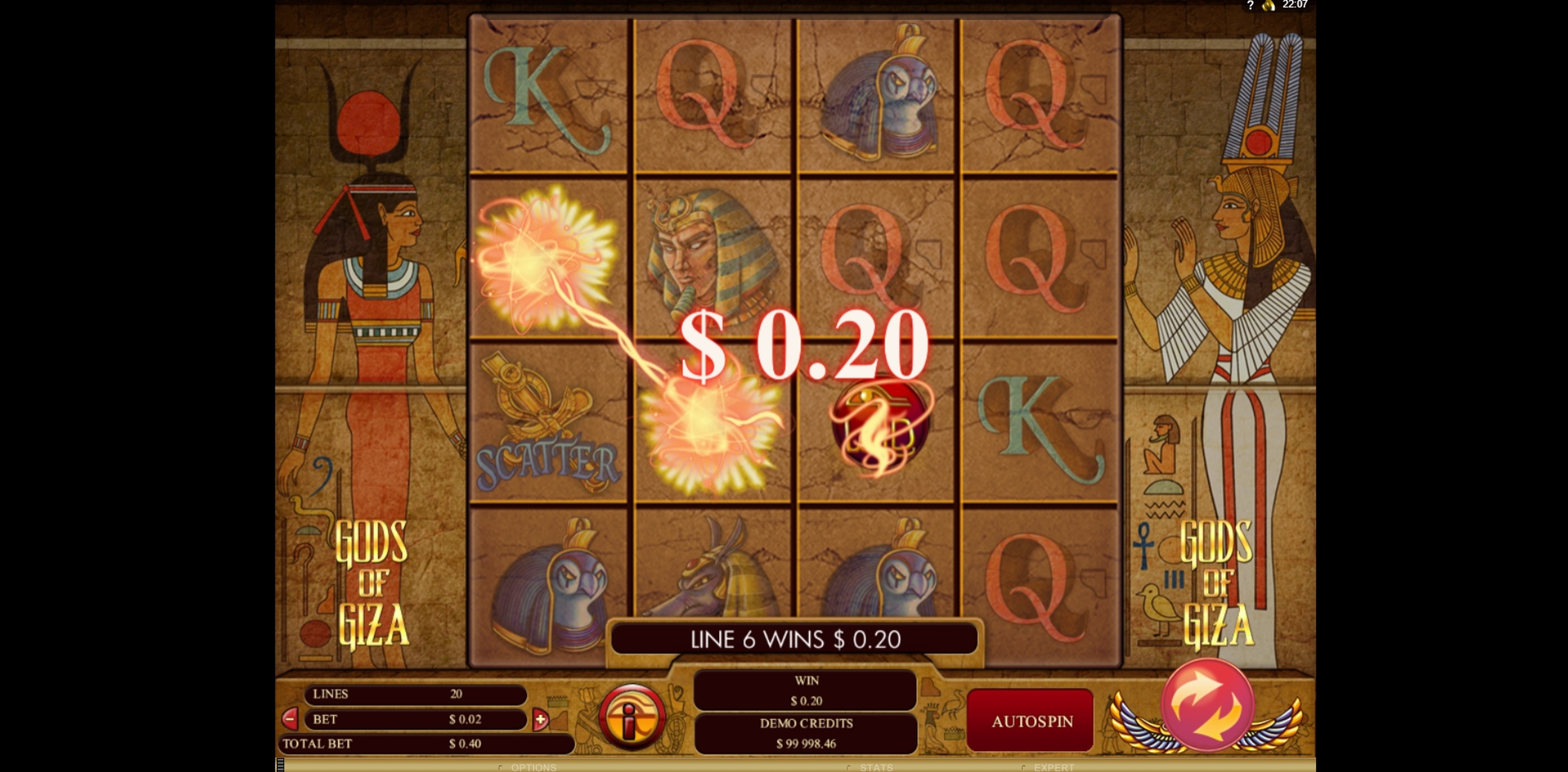 Win Money in Gods of Giza Free Slot Game by Genesis Gaming
