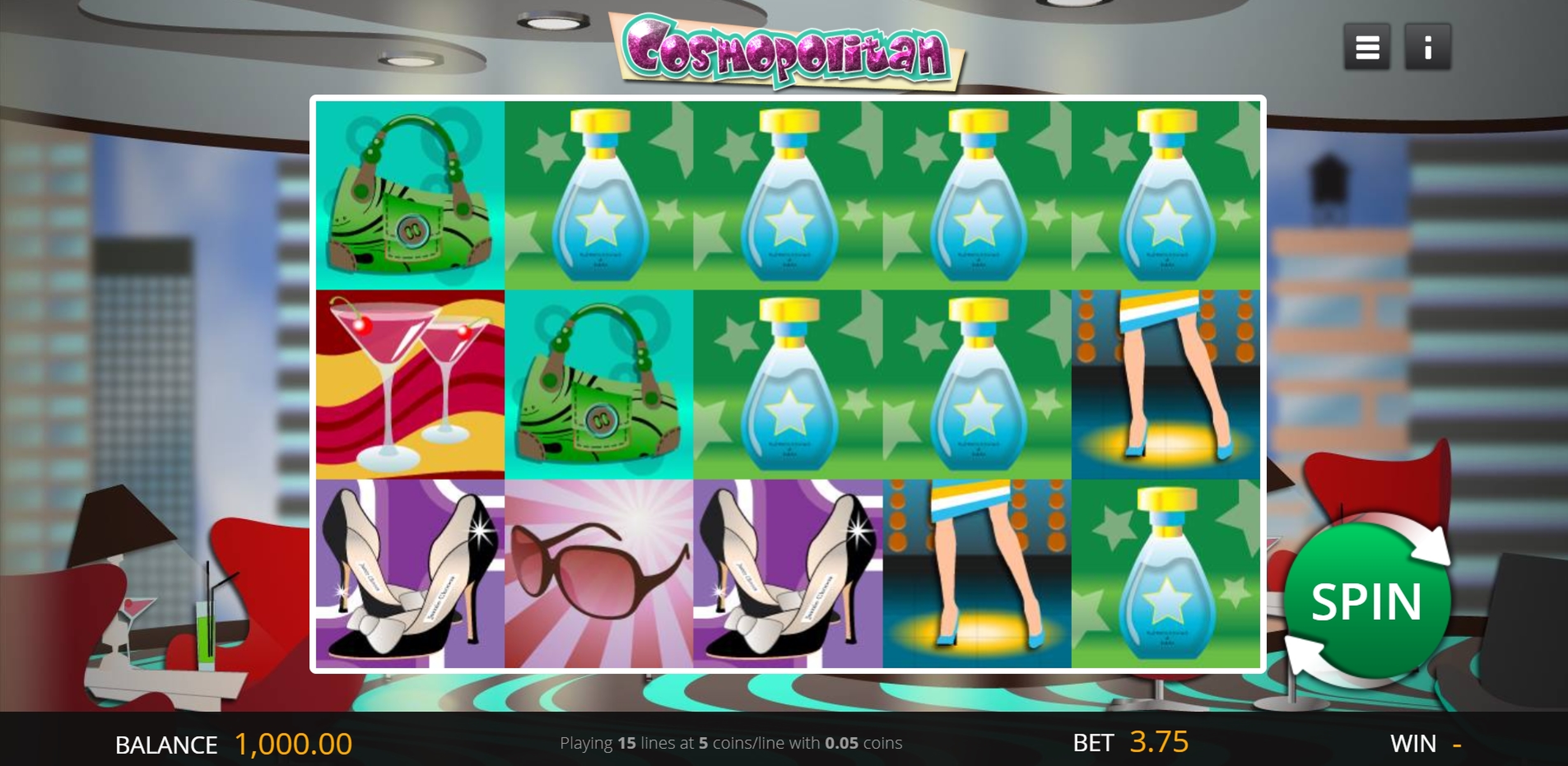 Reels in Cosmopolitan Slot Game by Genii