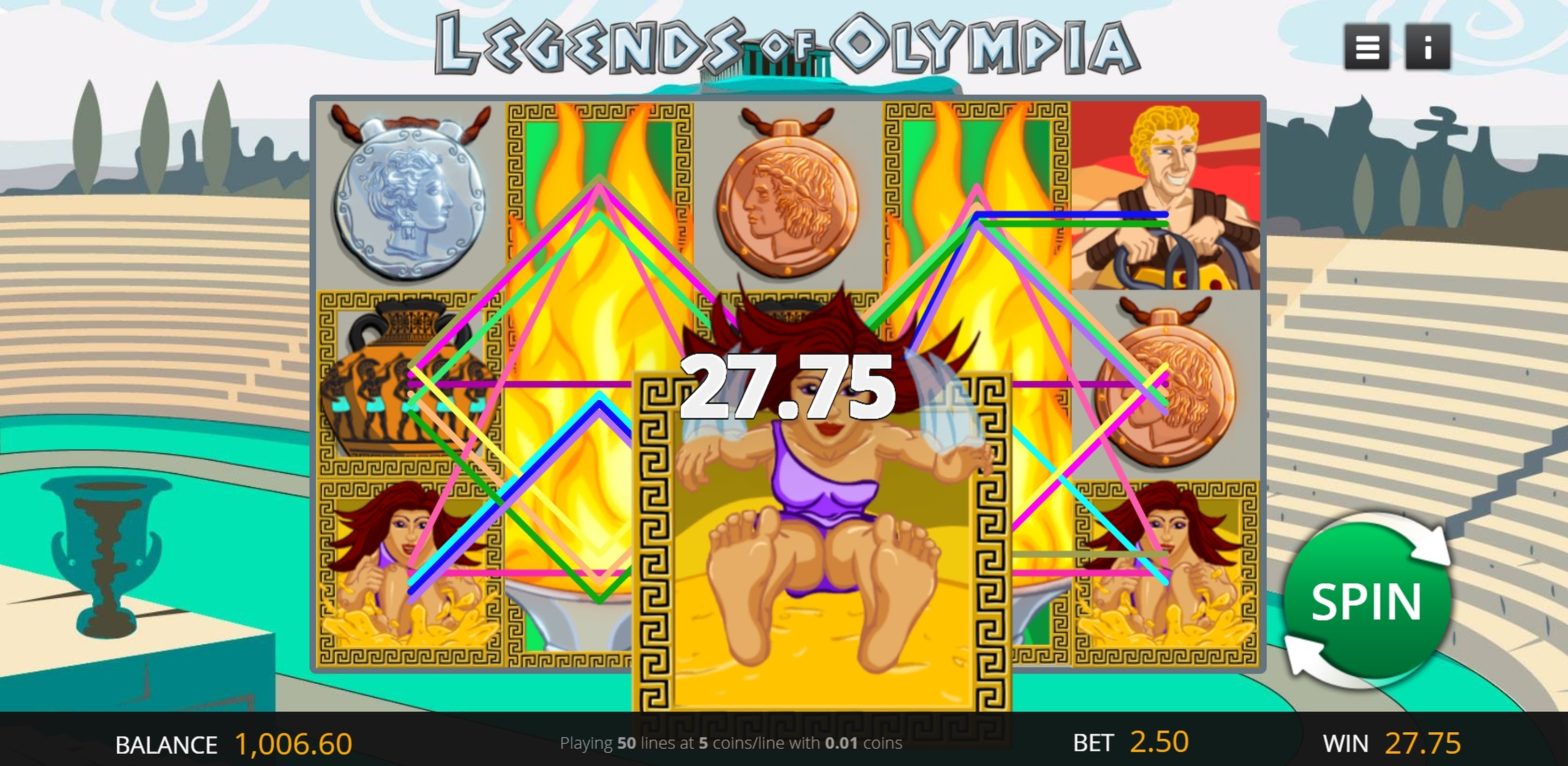 Win Money in Legends of Olympia Free Slot Game by Genii