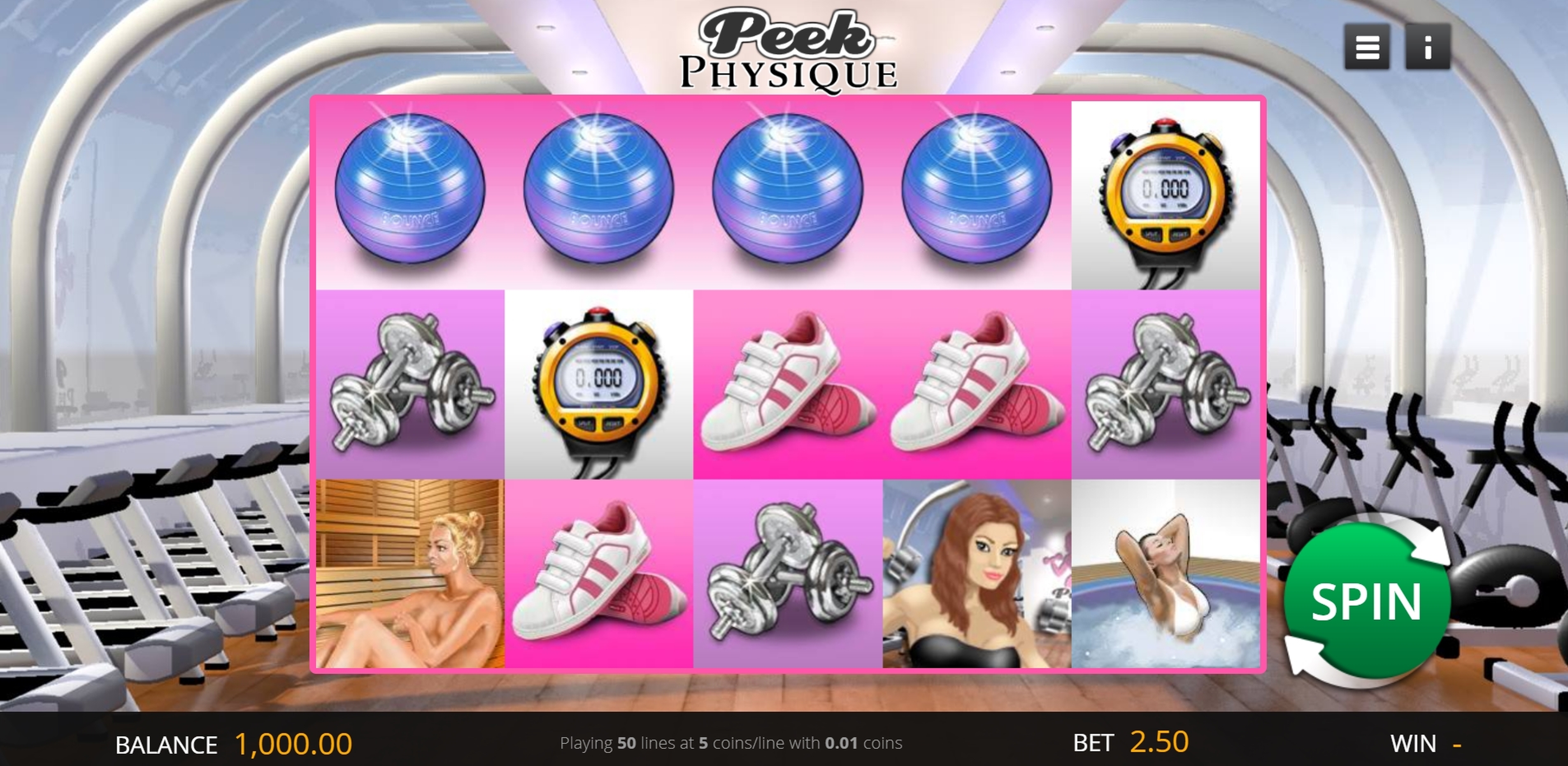 Reels in Peek Physique Slot Game by Genii