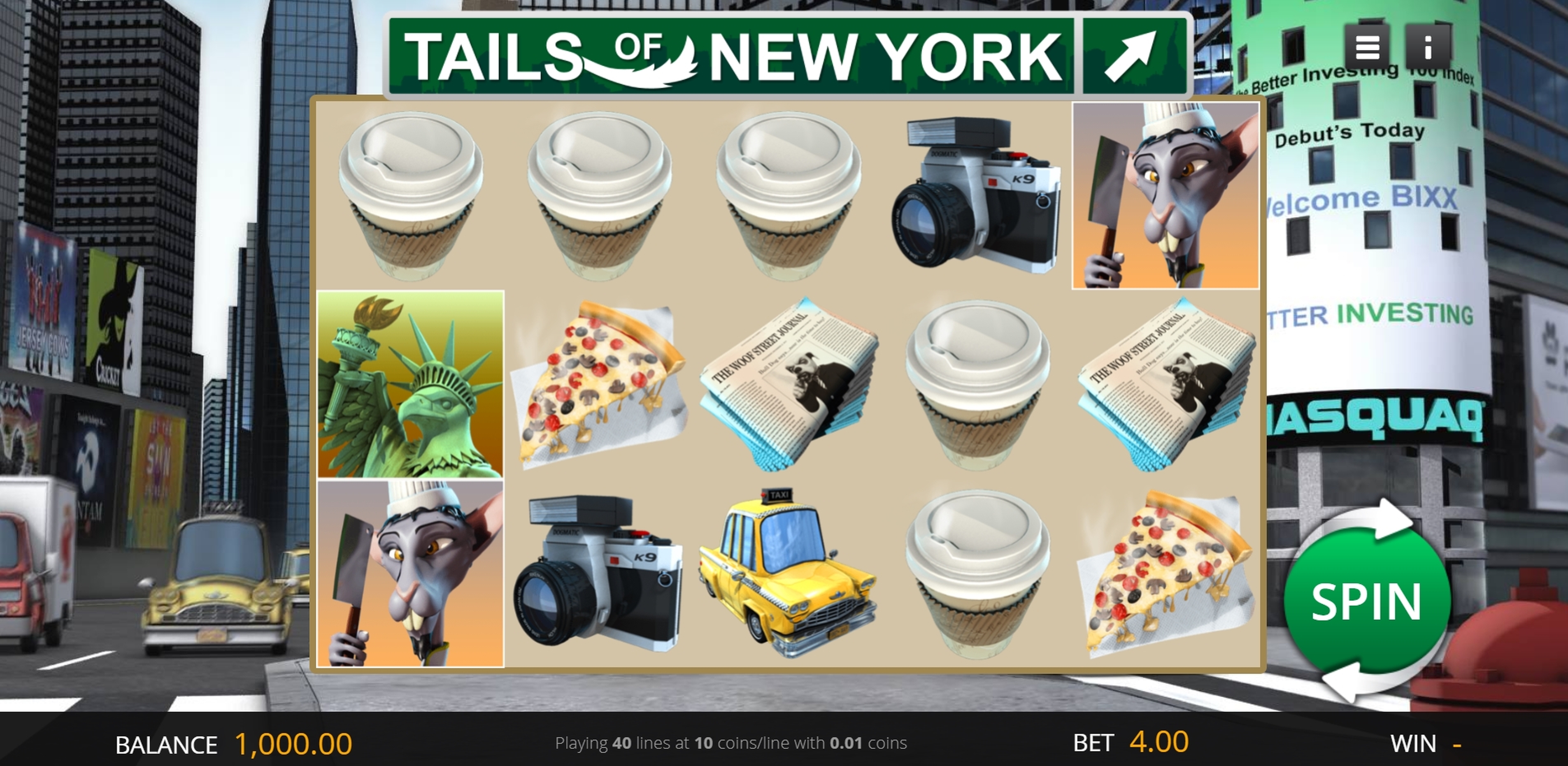 Reels in Tails Of New York Slot Game by Genii