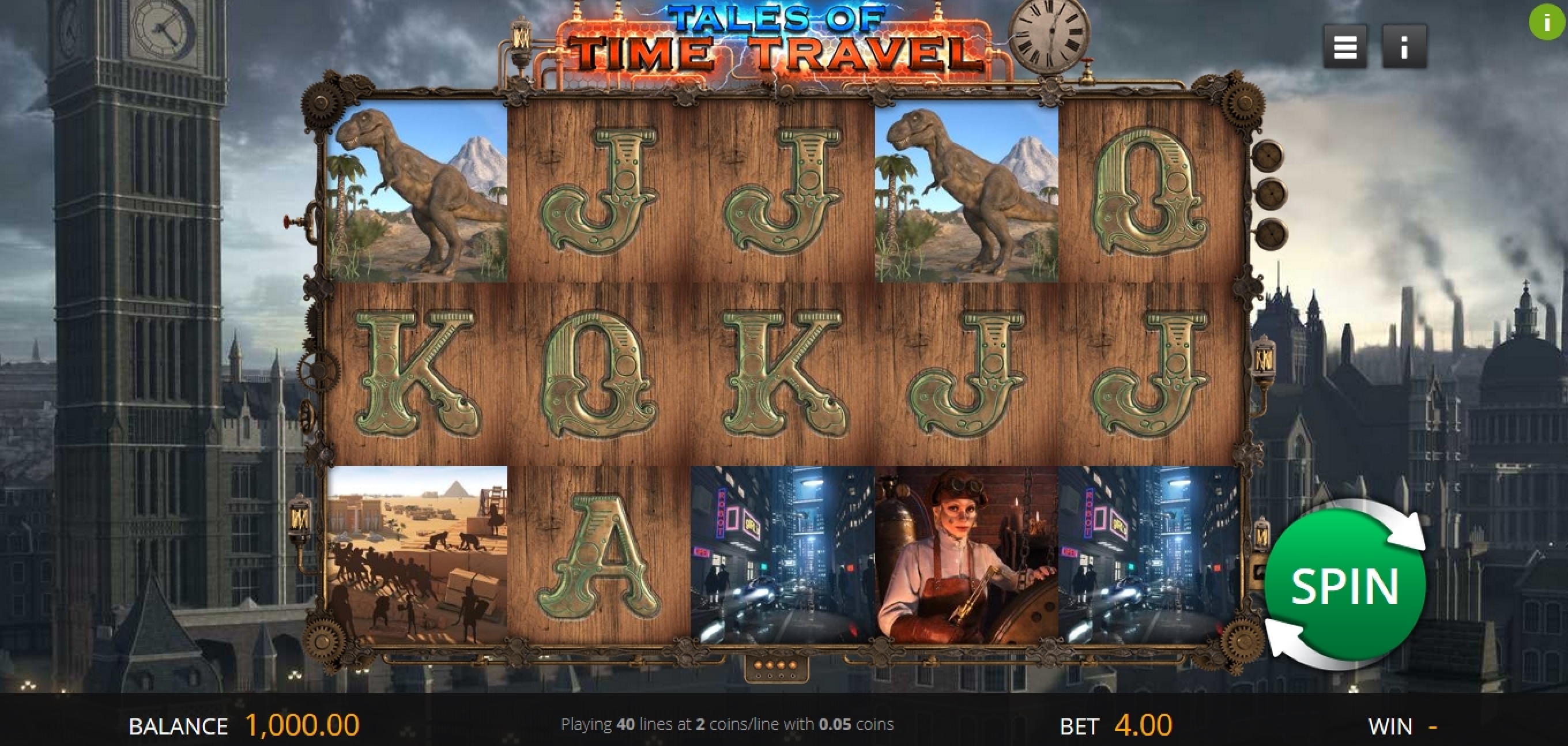 Reels in Tales of Time Travel Slot Game by Genii
