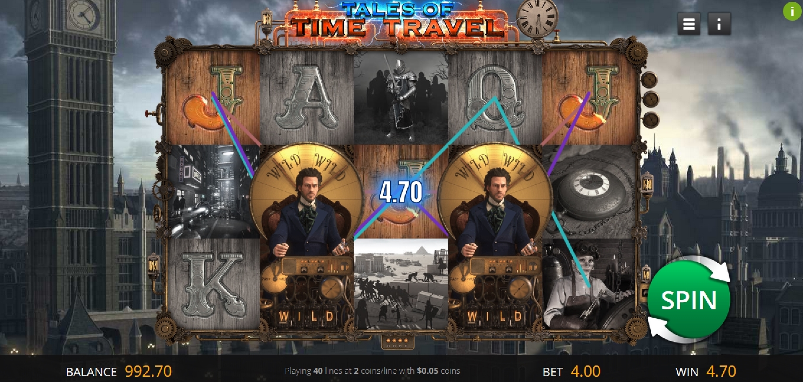 Win Money in Tales of Time Travel Free Slot Game by Genii