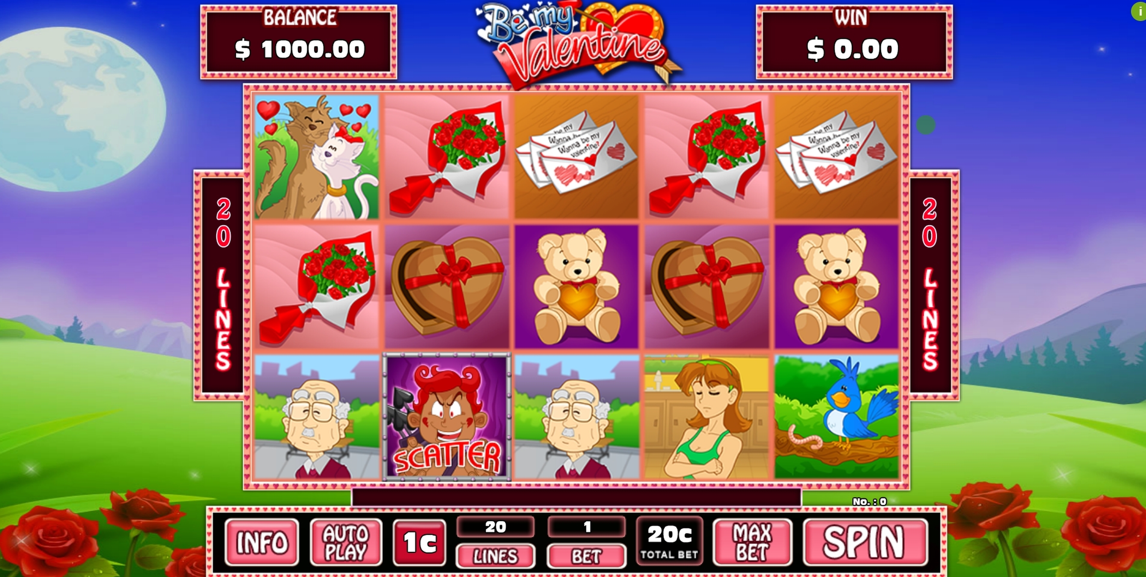 Reels in Be My Valantine Slot Game by GMW