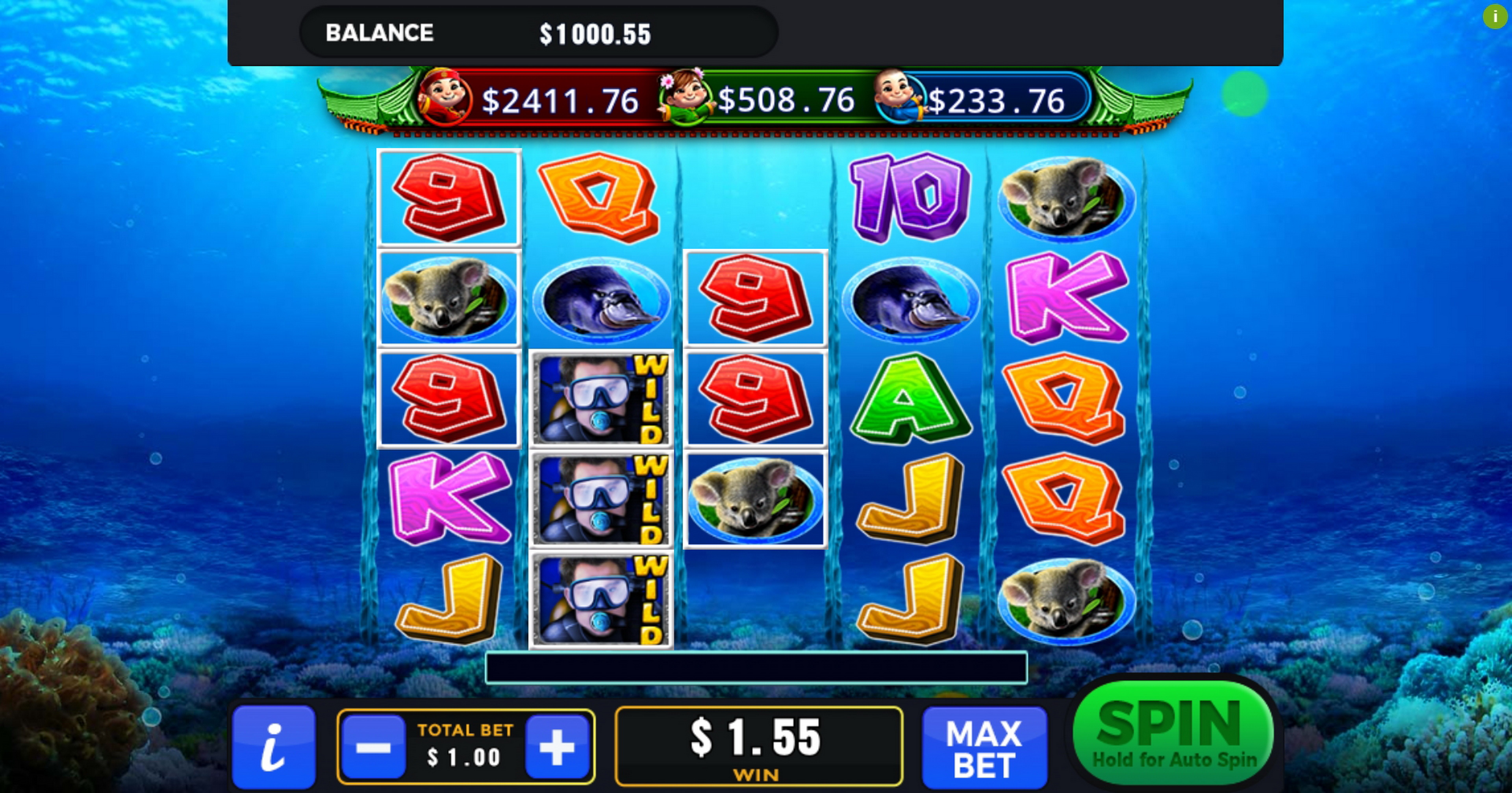 Win Money in Down Under (GMW) Free Slot Game by GMW