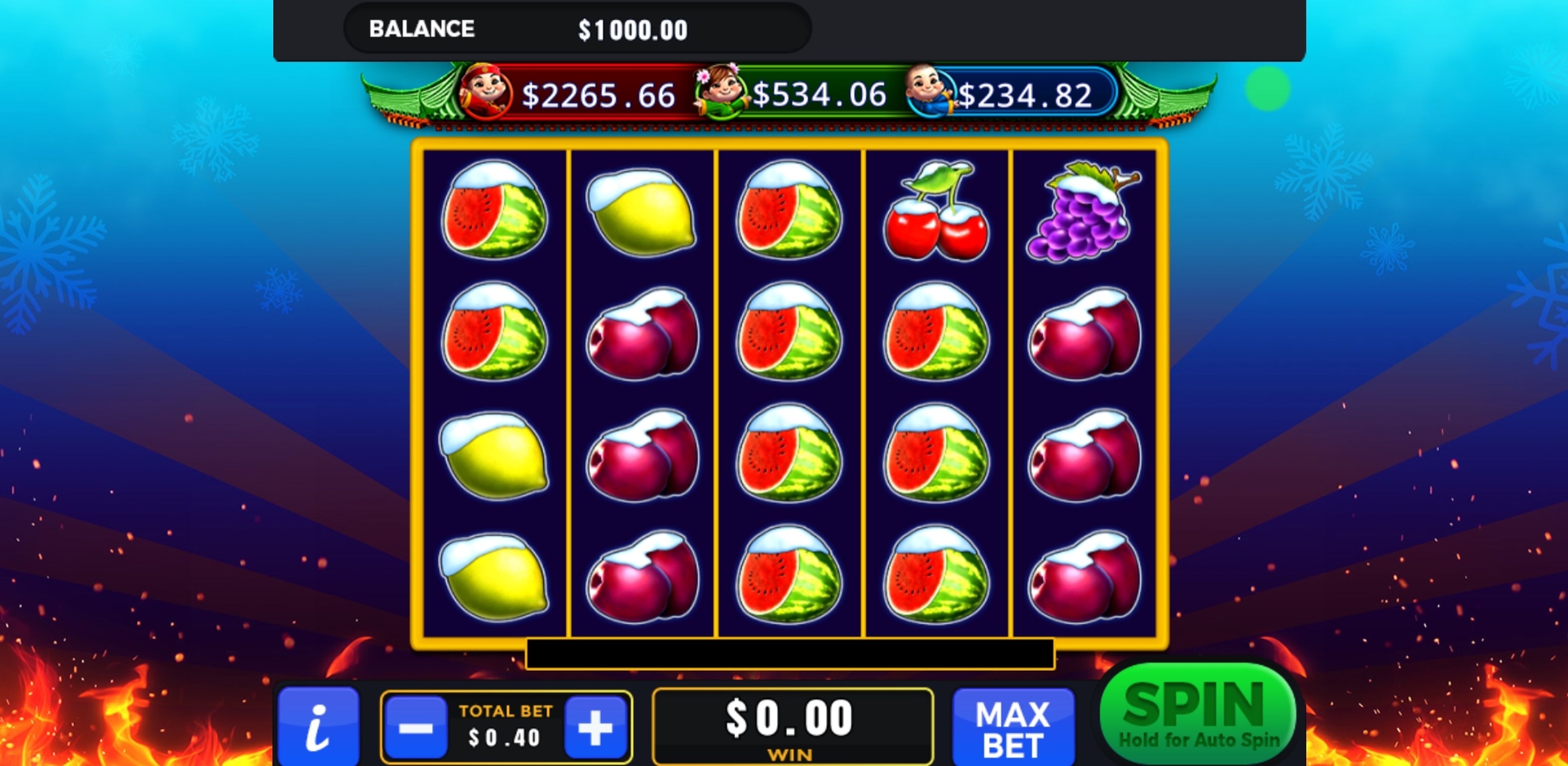 Reels in Hot Frozen Fruits Slot Game by GMW