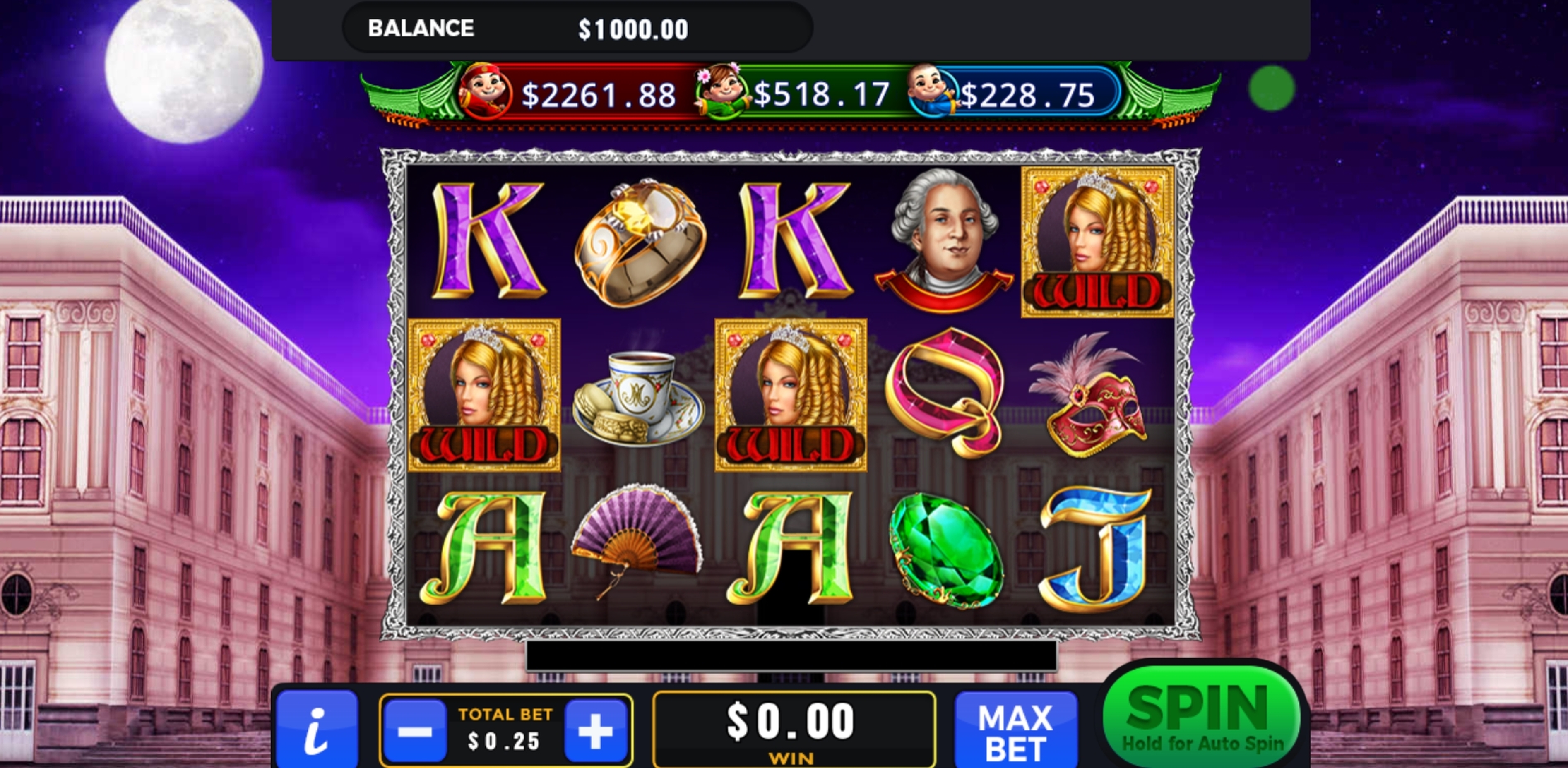 Reels in Marie Antoinette's Riches Slot Game by GMW