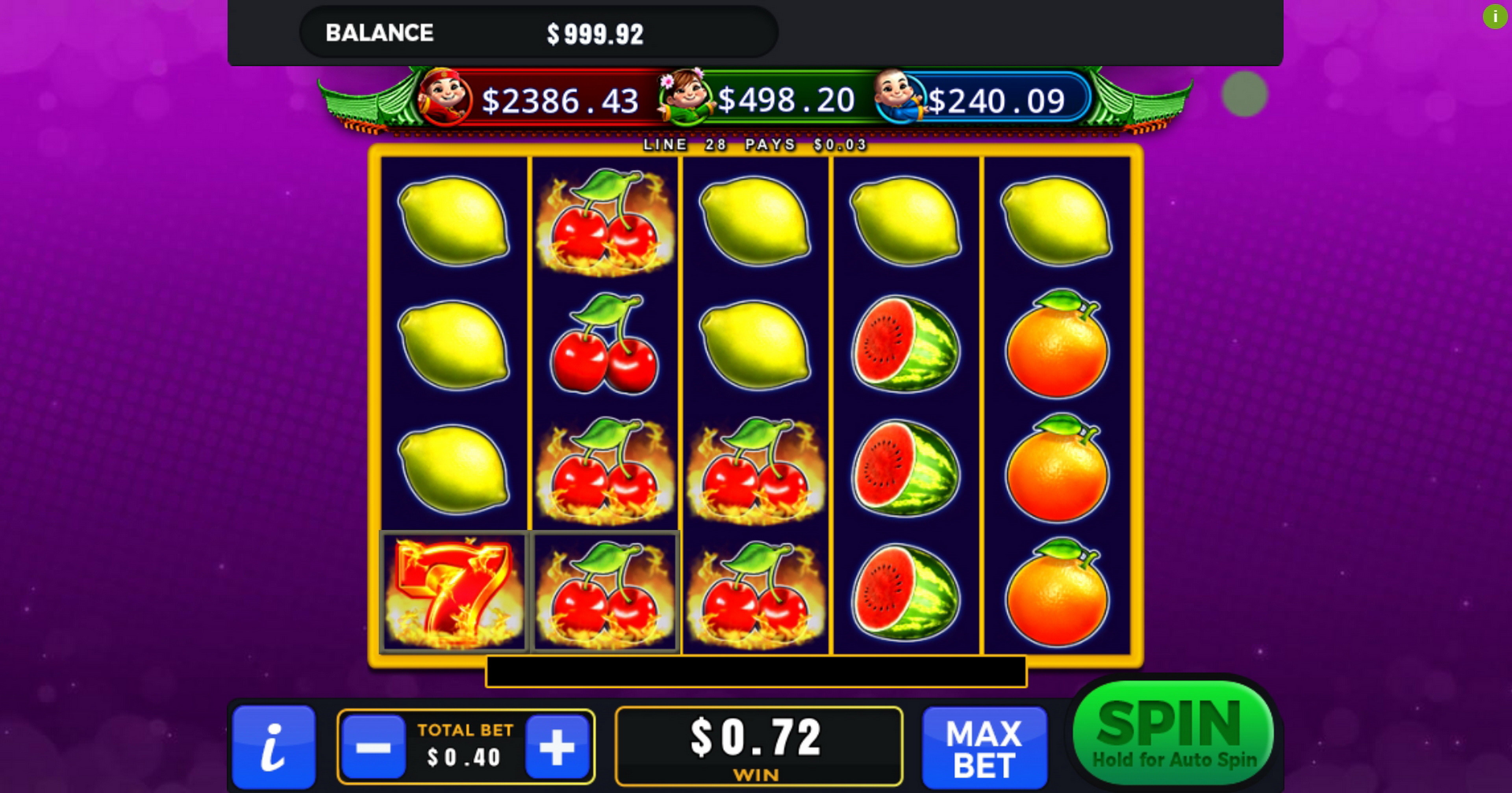 Win Money in Super Fruits (GMW) Free Slot Game by GMW