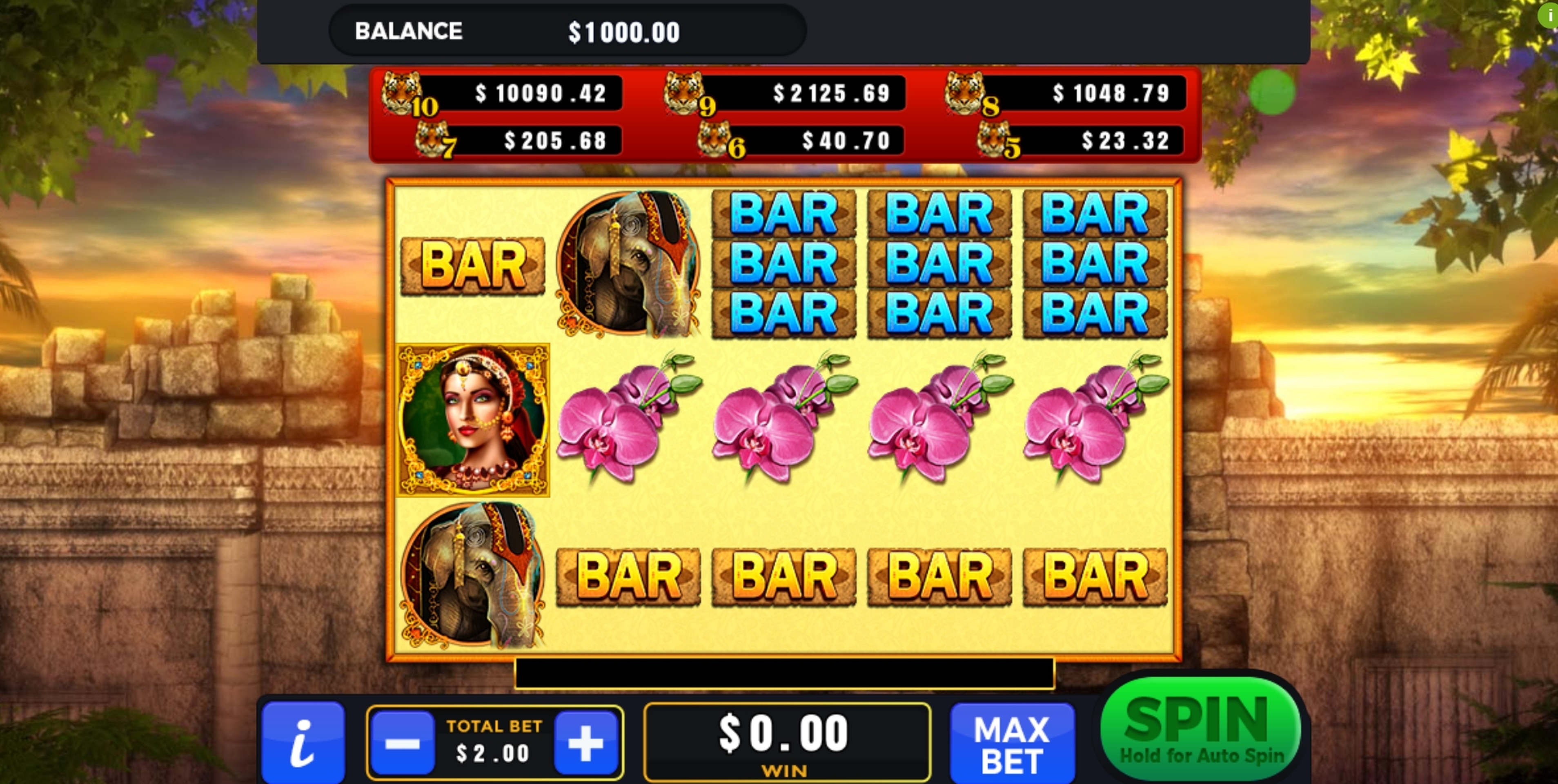 Reels in Ten Tigers Slot Game by GMW
