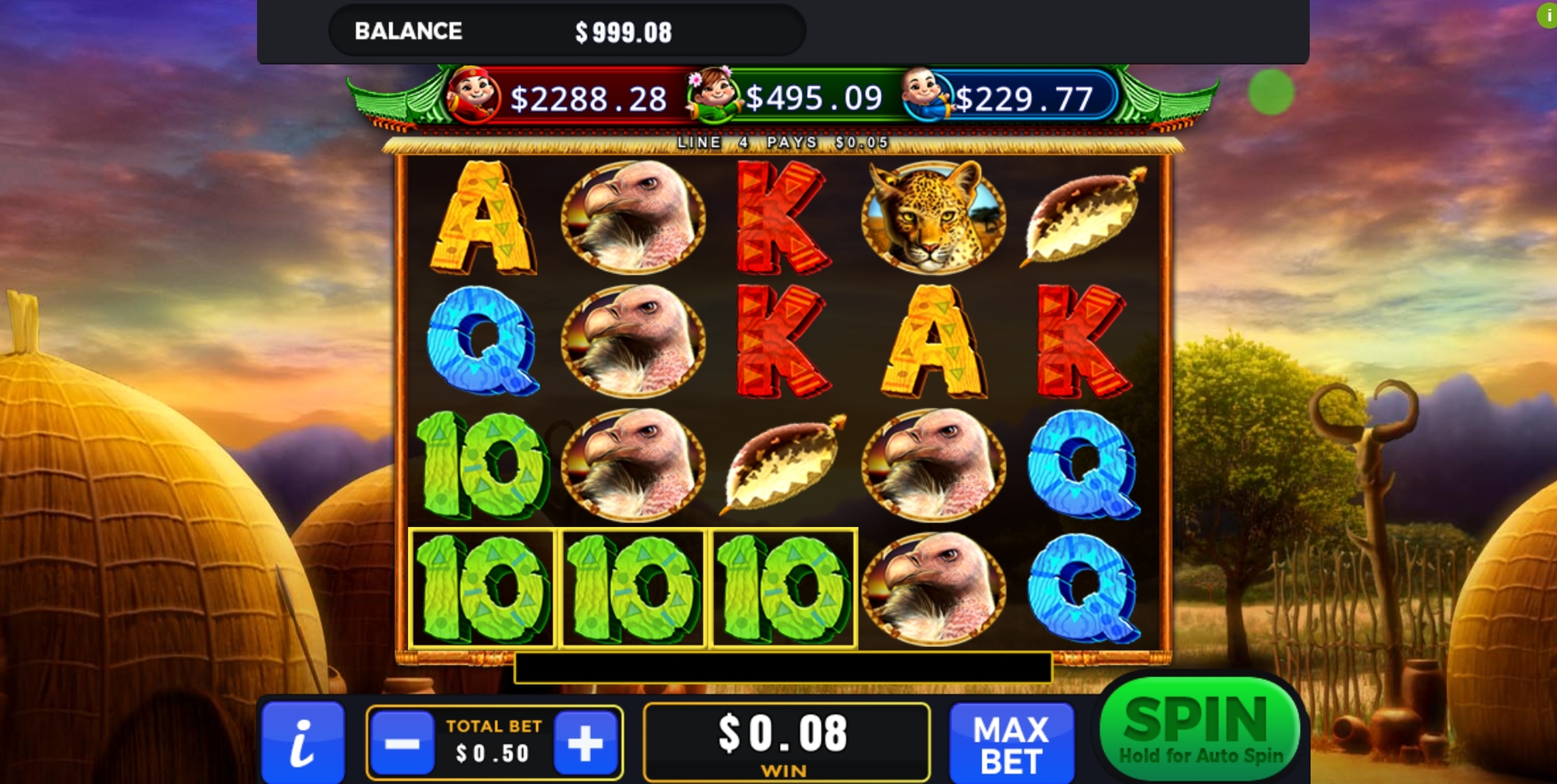 Win Money in Zulu King Free Slot Game by GMW