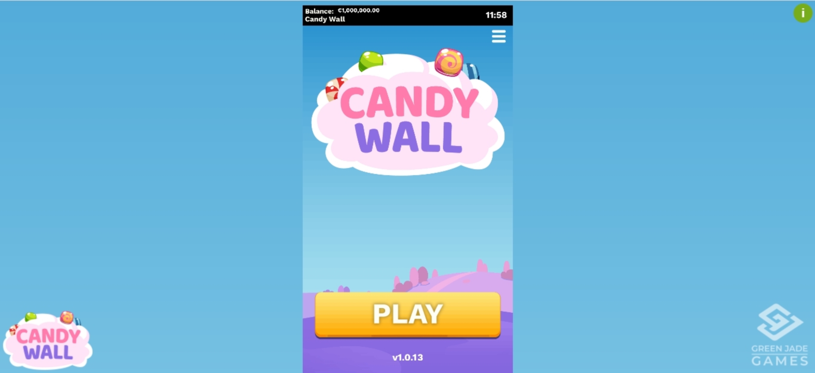 Play Candy Wall Free Casino Slot Game by Green Jade Games